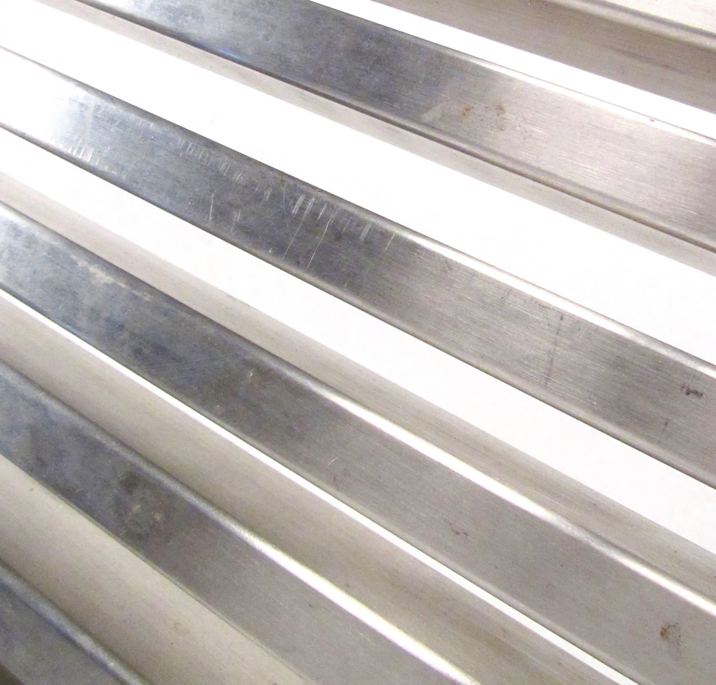 Mid-Century Chrome and Lucite Slat Bench by Milo Baughman 1