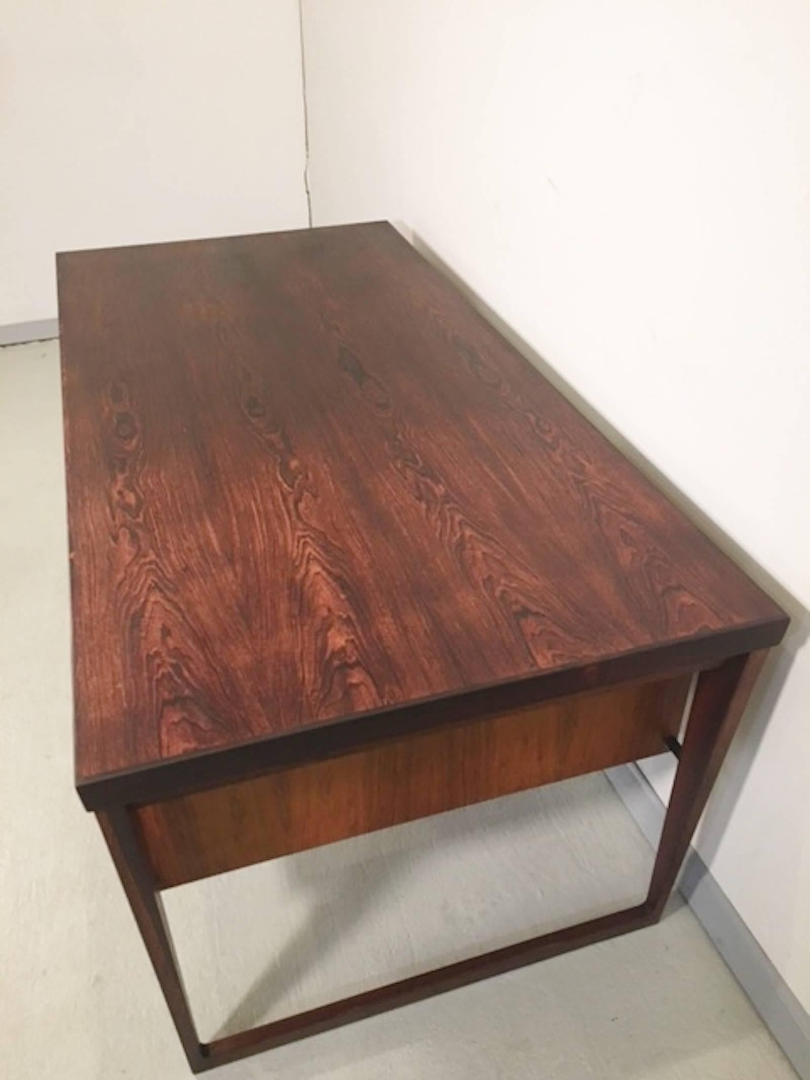 Kai Kristiansen Rosewood Desk In Good Condition In Brooklyn, NY