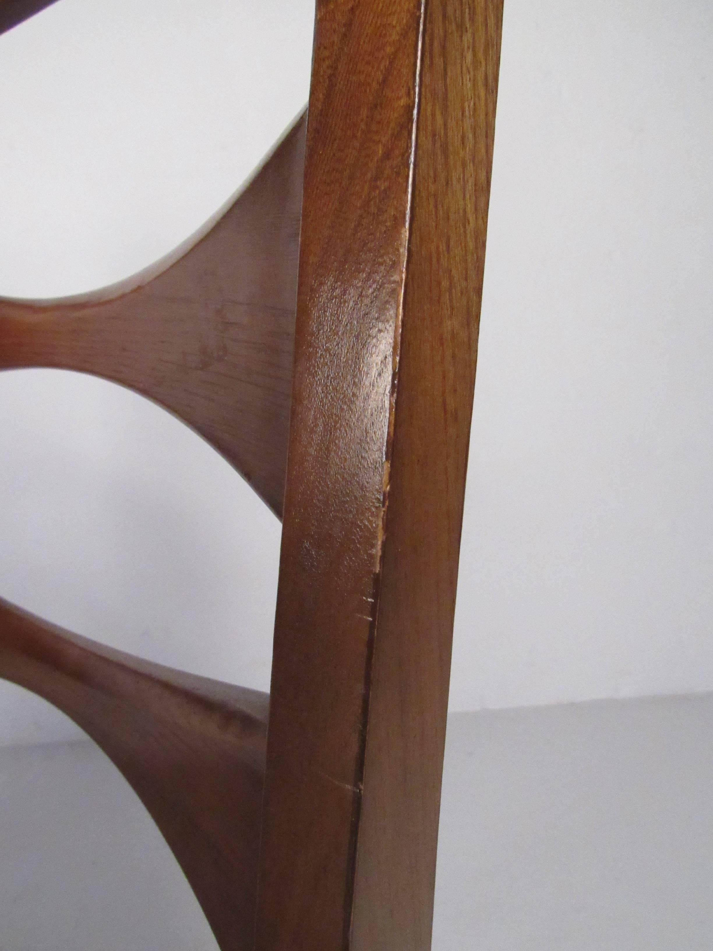 Upholstery Set of Mid-Century American Walnut Dining Chairs
