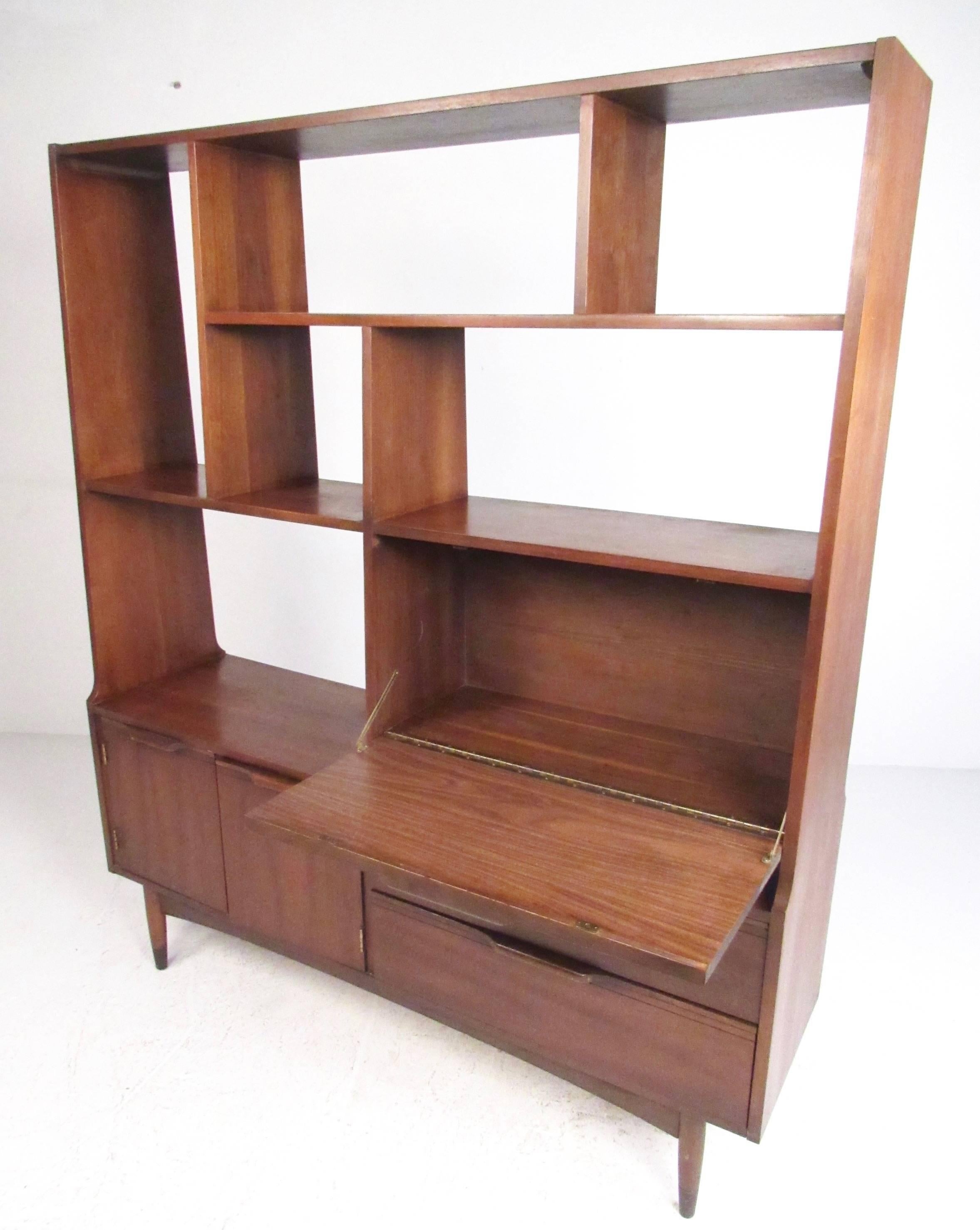 mid century room divider bookcase