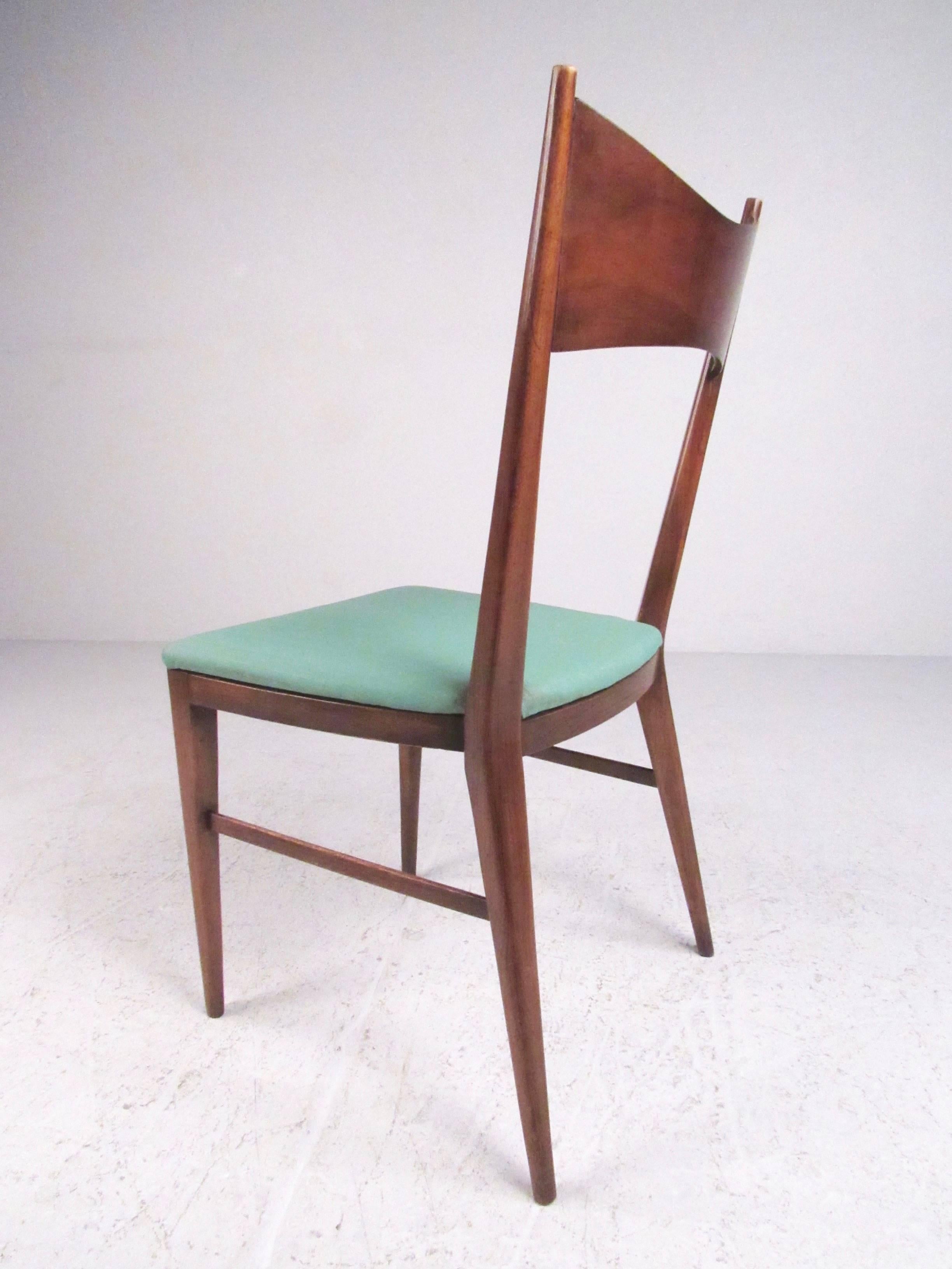 Pair Vintage Modern Paul McCobb Dining Chairs In Good Condition For Sale In Brooklyn, NY