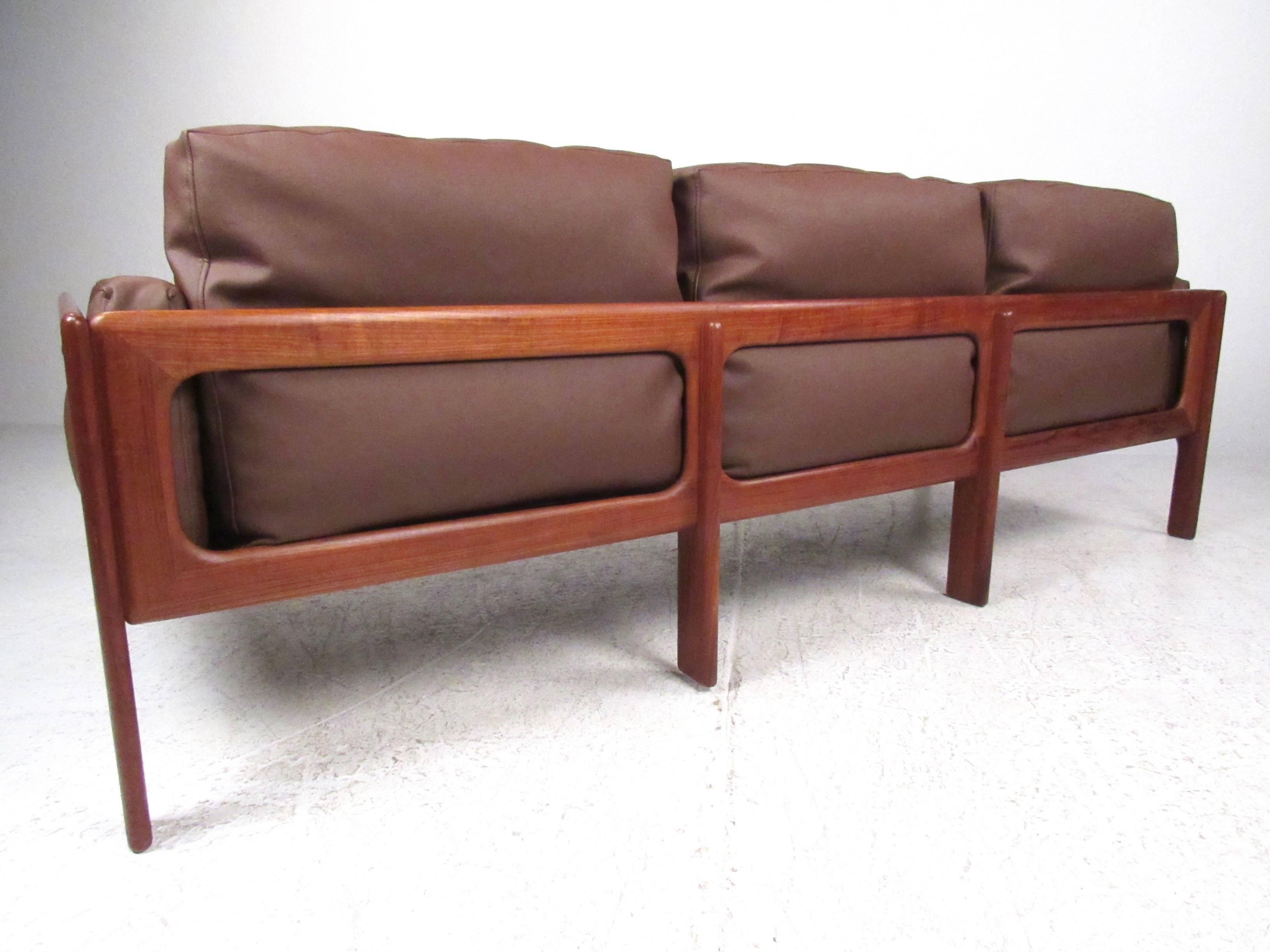 Mid-Century Modern Danish Modern Teak Sofa by Komfort