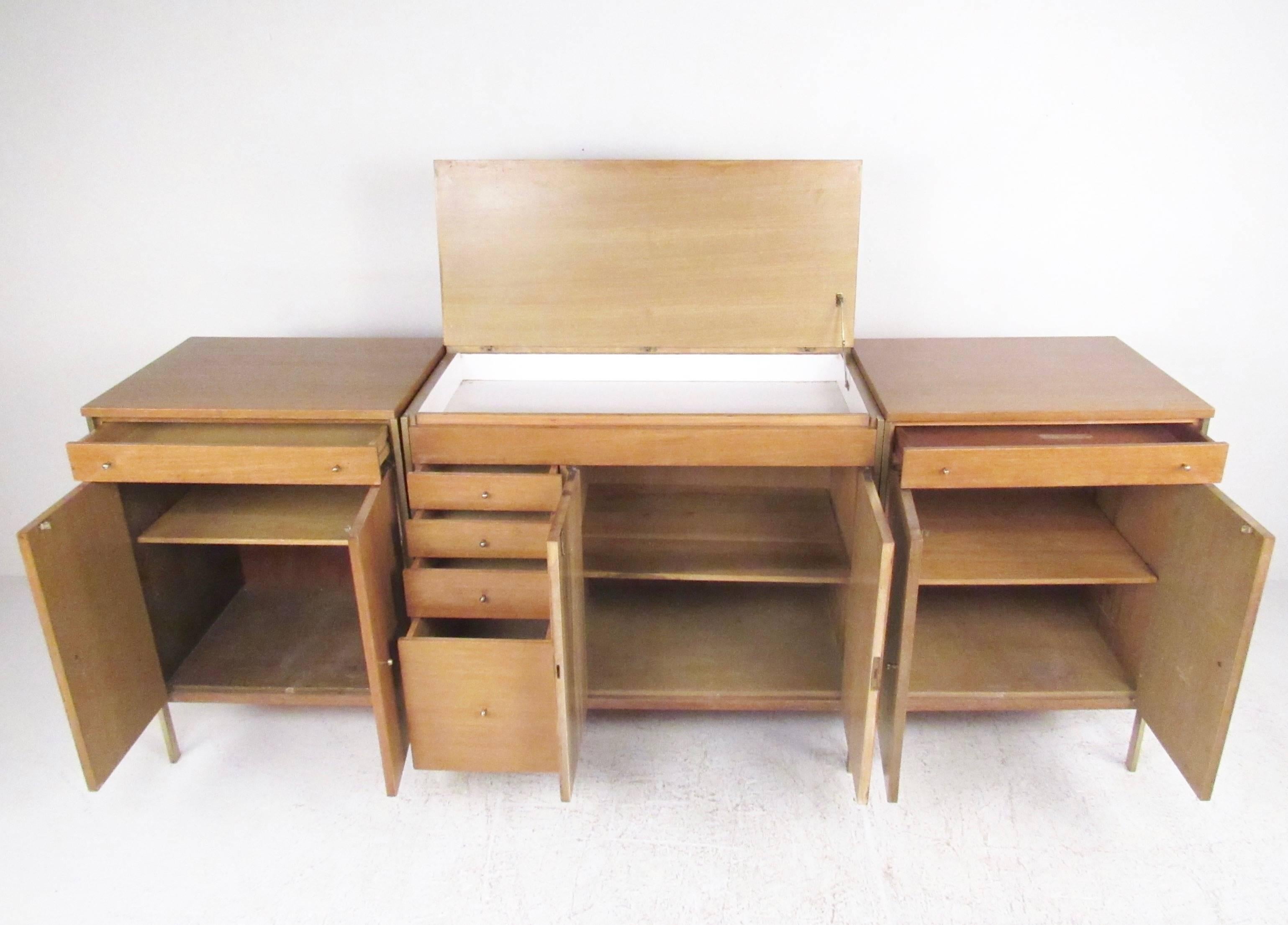 Mid-Century Modern Paul McCobb Connoisseur Collection Three-Piece Sideboard for H. Sacks and Son