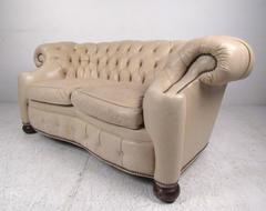 Leather Chesterfield Sofa Loveseat