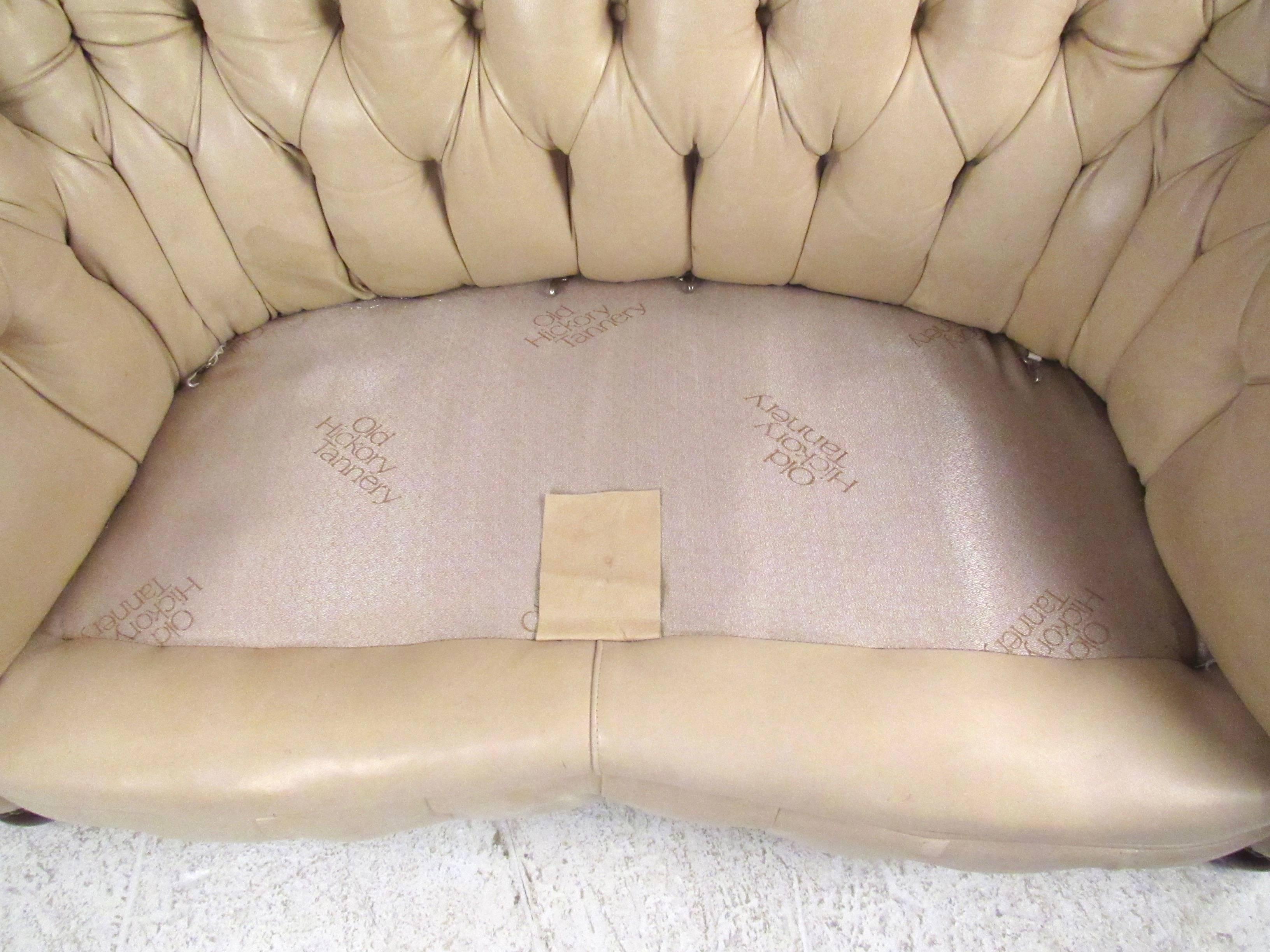 Leather Chesterfield Sofa Loveseat 3