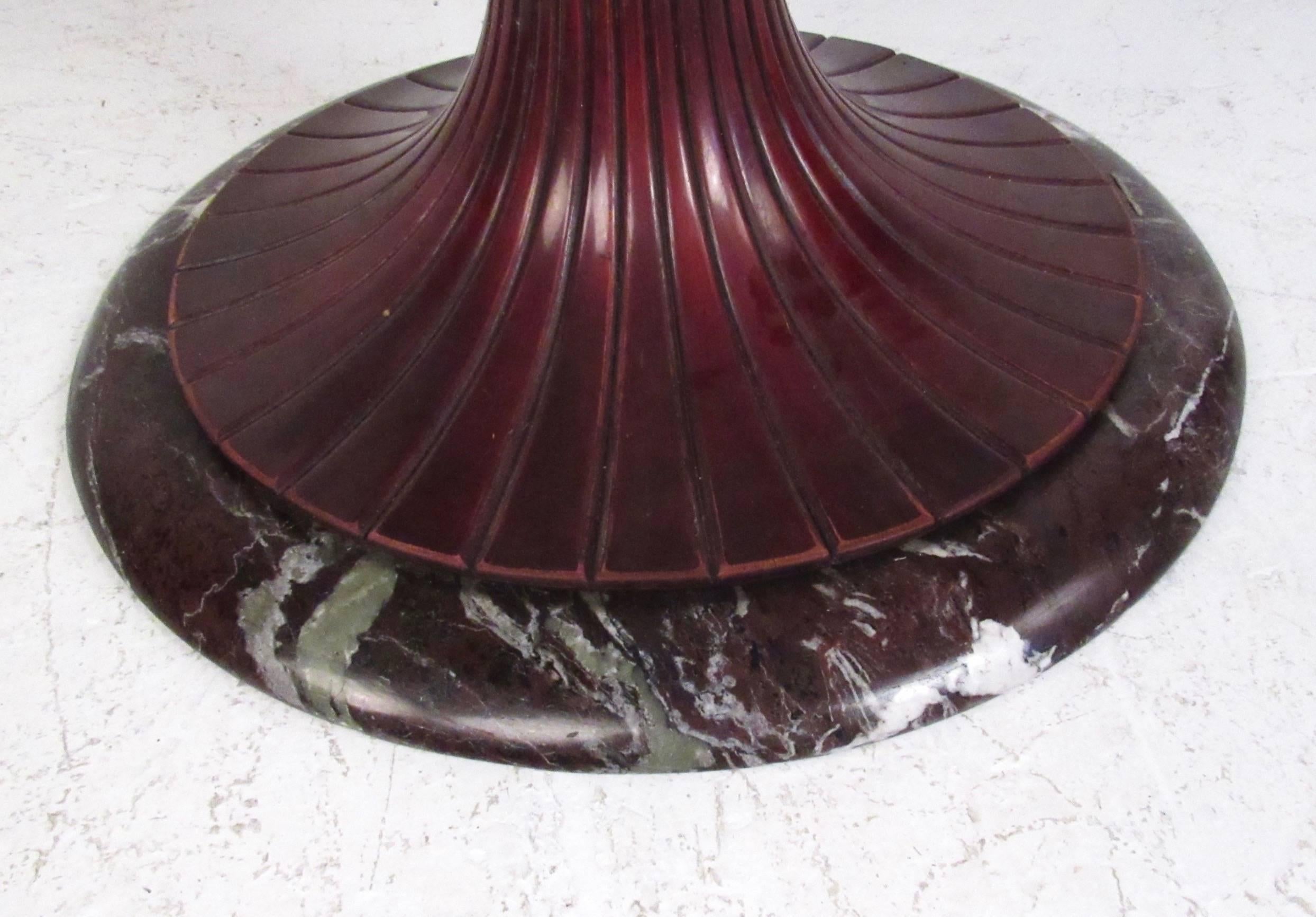 Stylish Vintage Marble Top Pedestal Table 1