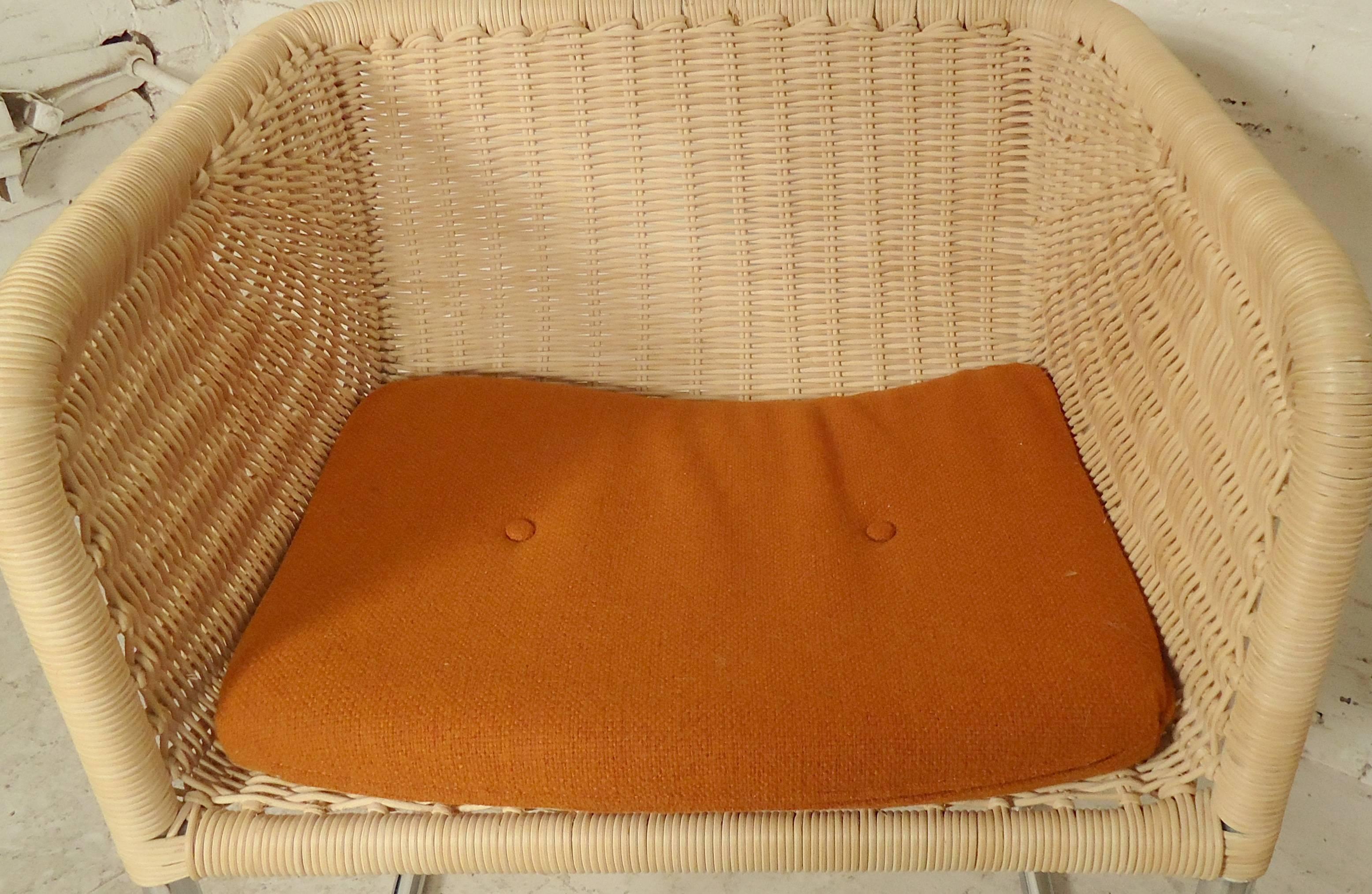 20th Century Preben Fabricius and Jorgen Kastholm Mid-Century Style Wicker Chairs
