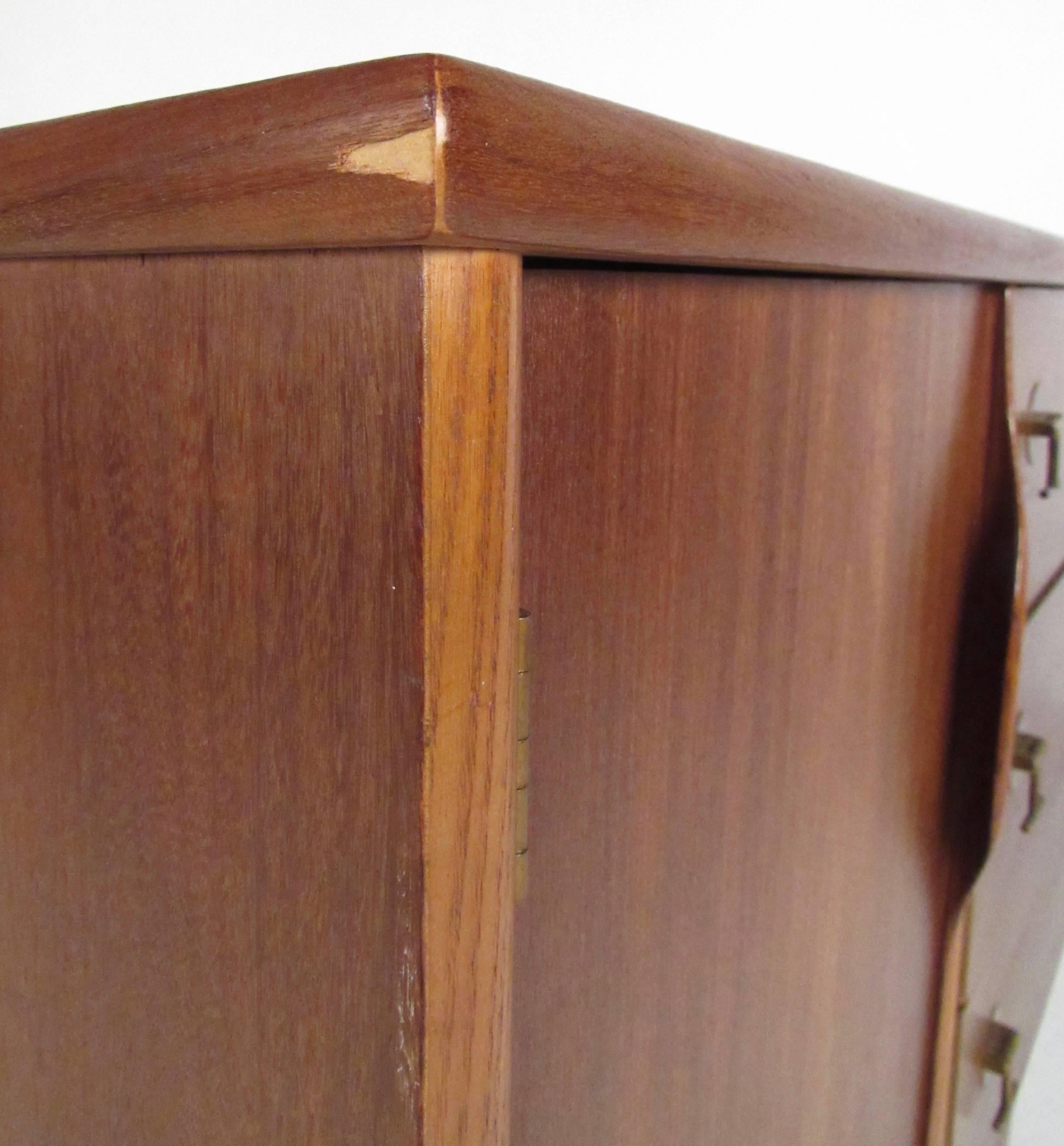 American Mid-Century Modern Walnut Cabinet by Stanley Furniture