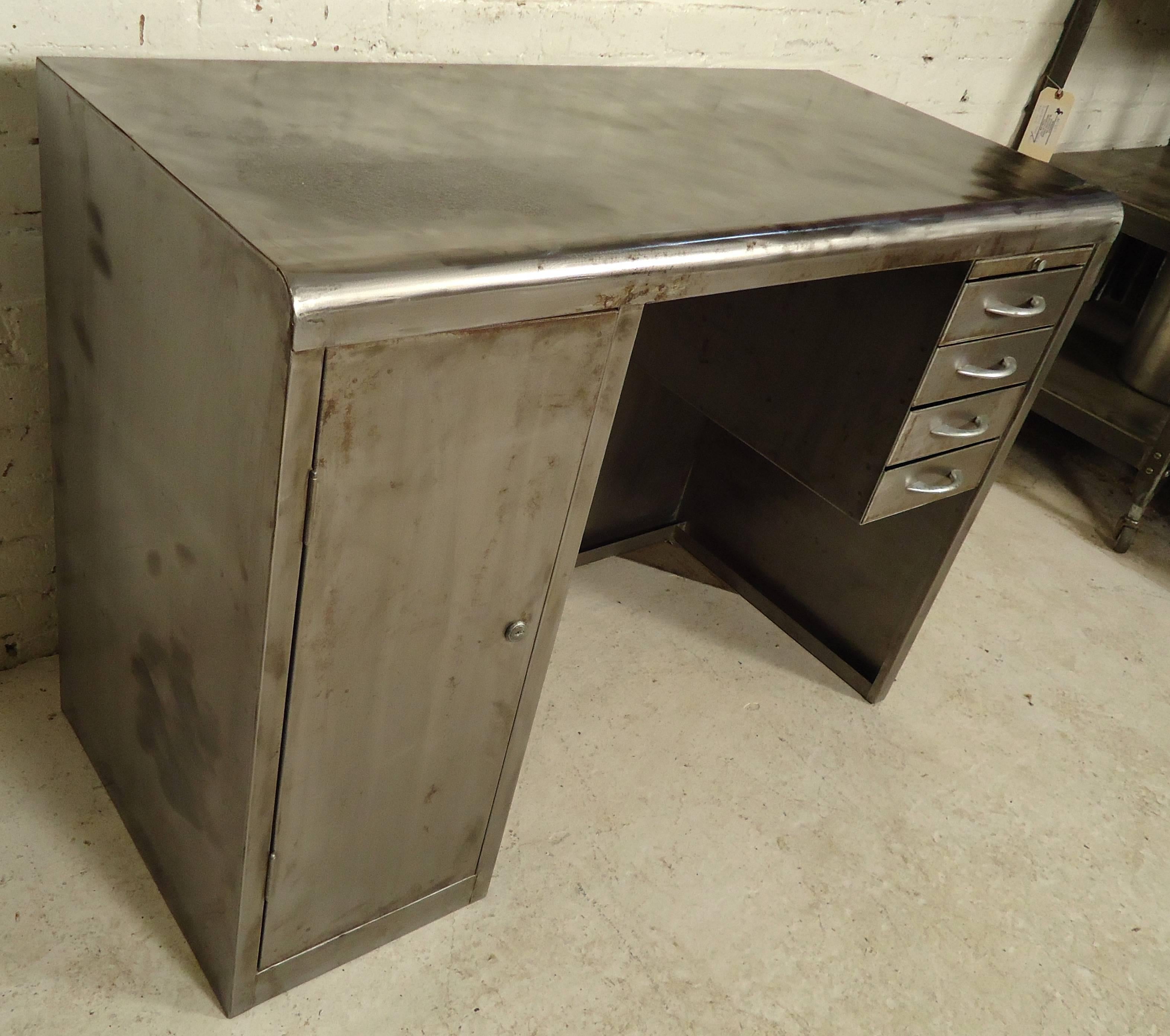 Industrial Watchmaker Style Metal Desk