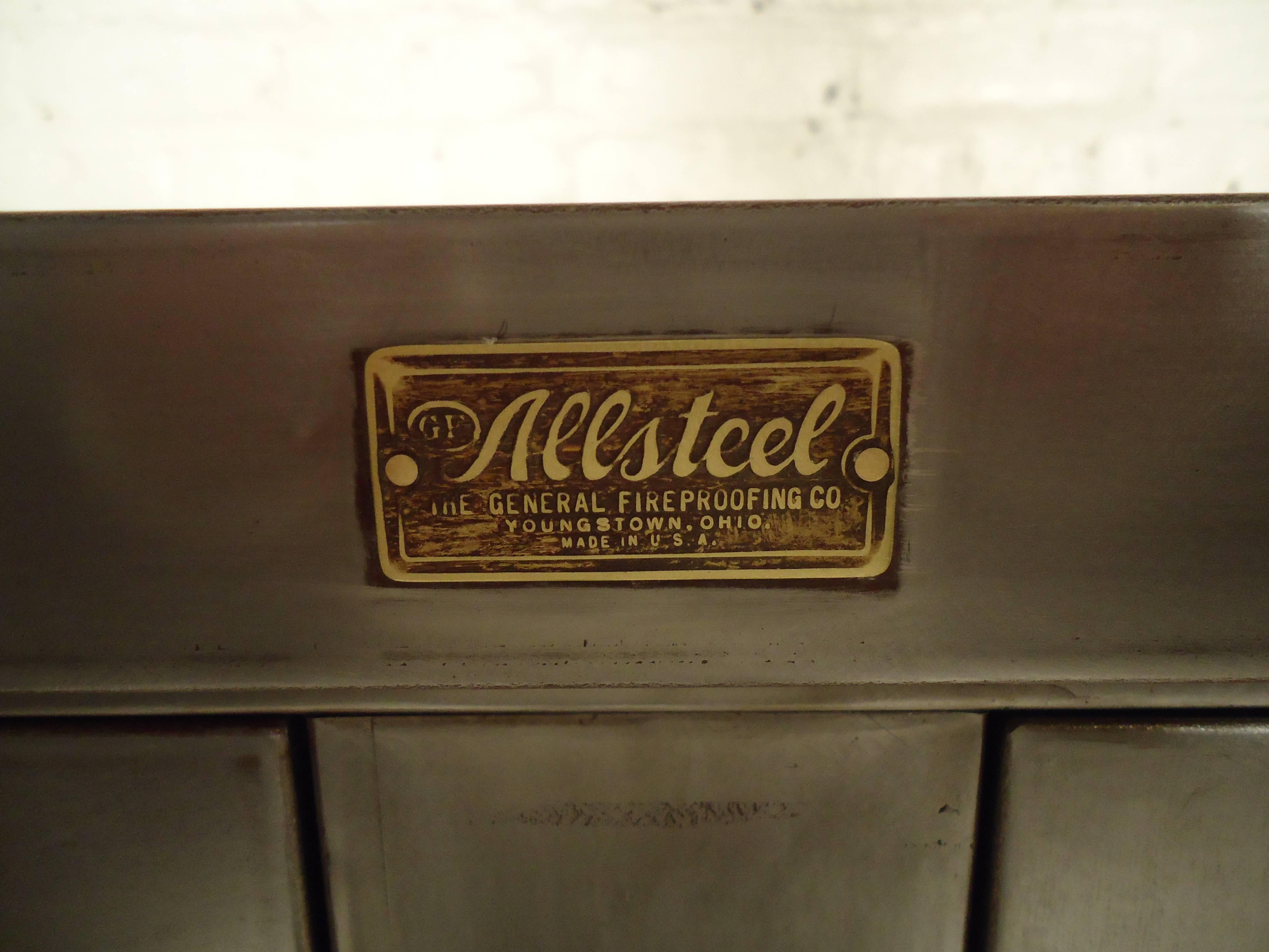 Industrial Restored Stacking File Cabinet