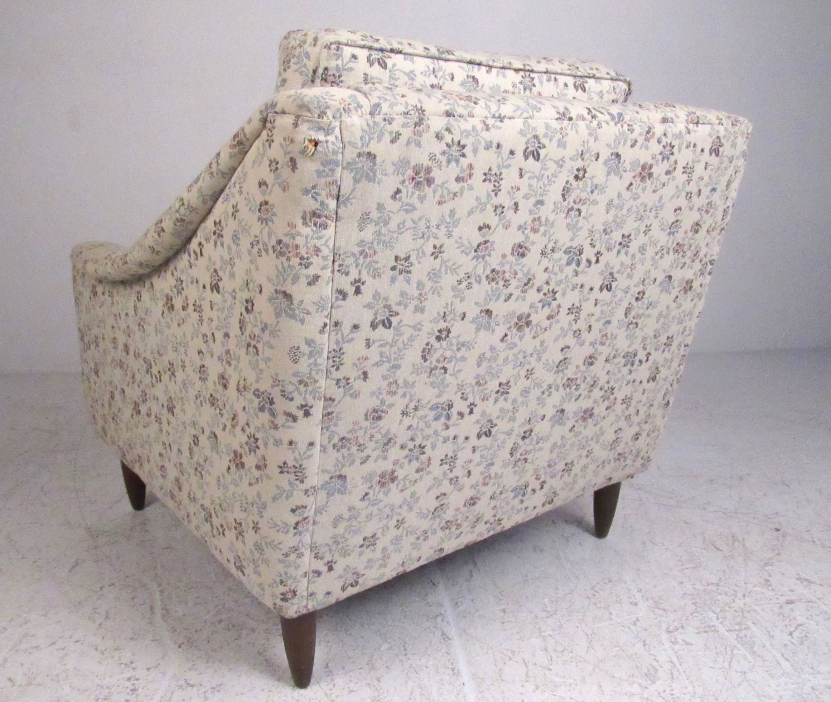 European Mid-Century Modern Upholstered Lounge Chairs
