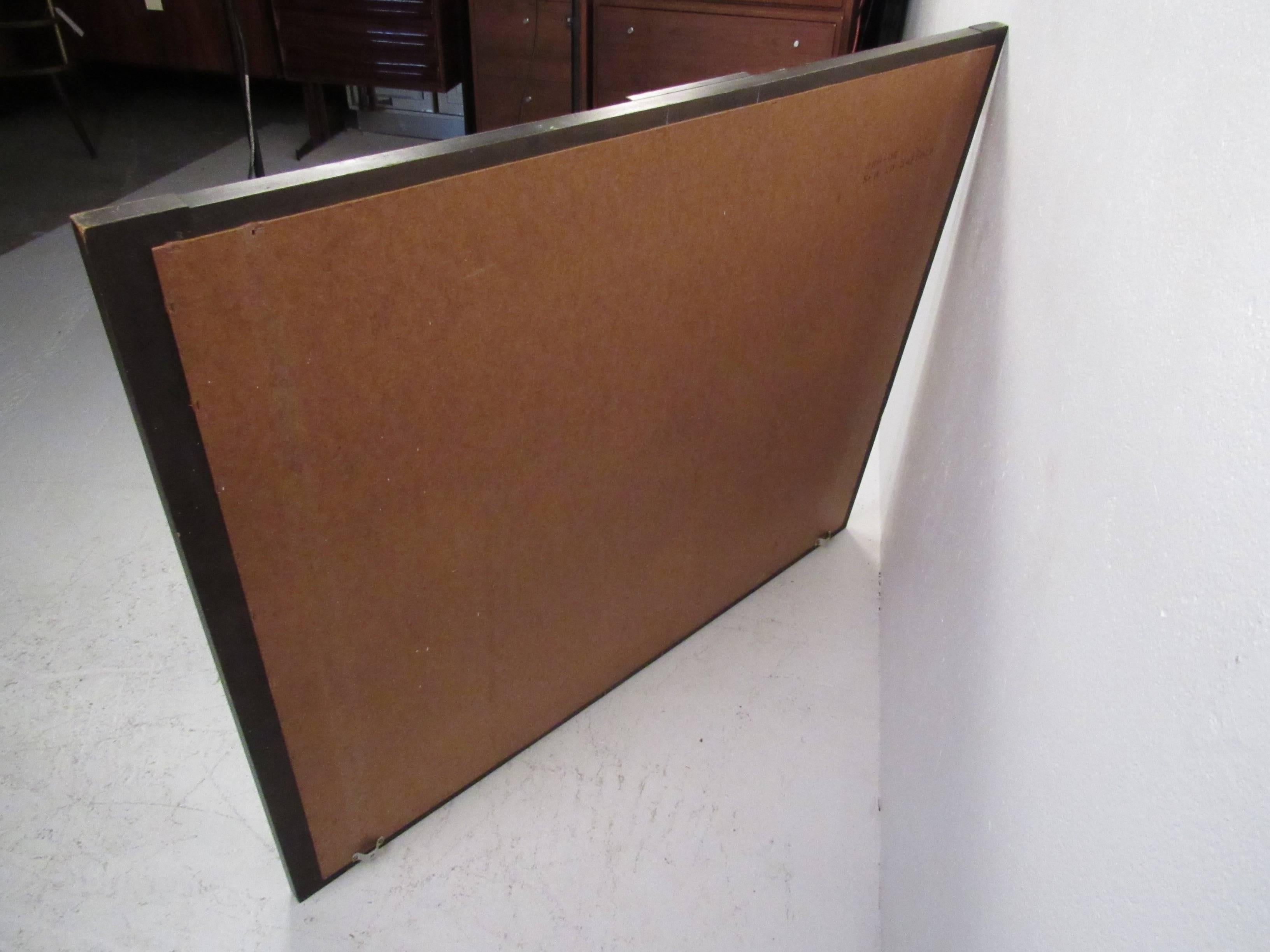 Mid-Century Modern Mid-Century Brutalist Wall Mirror by Lane For Sale