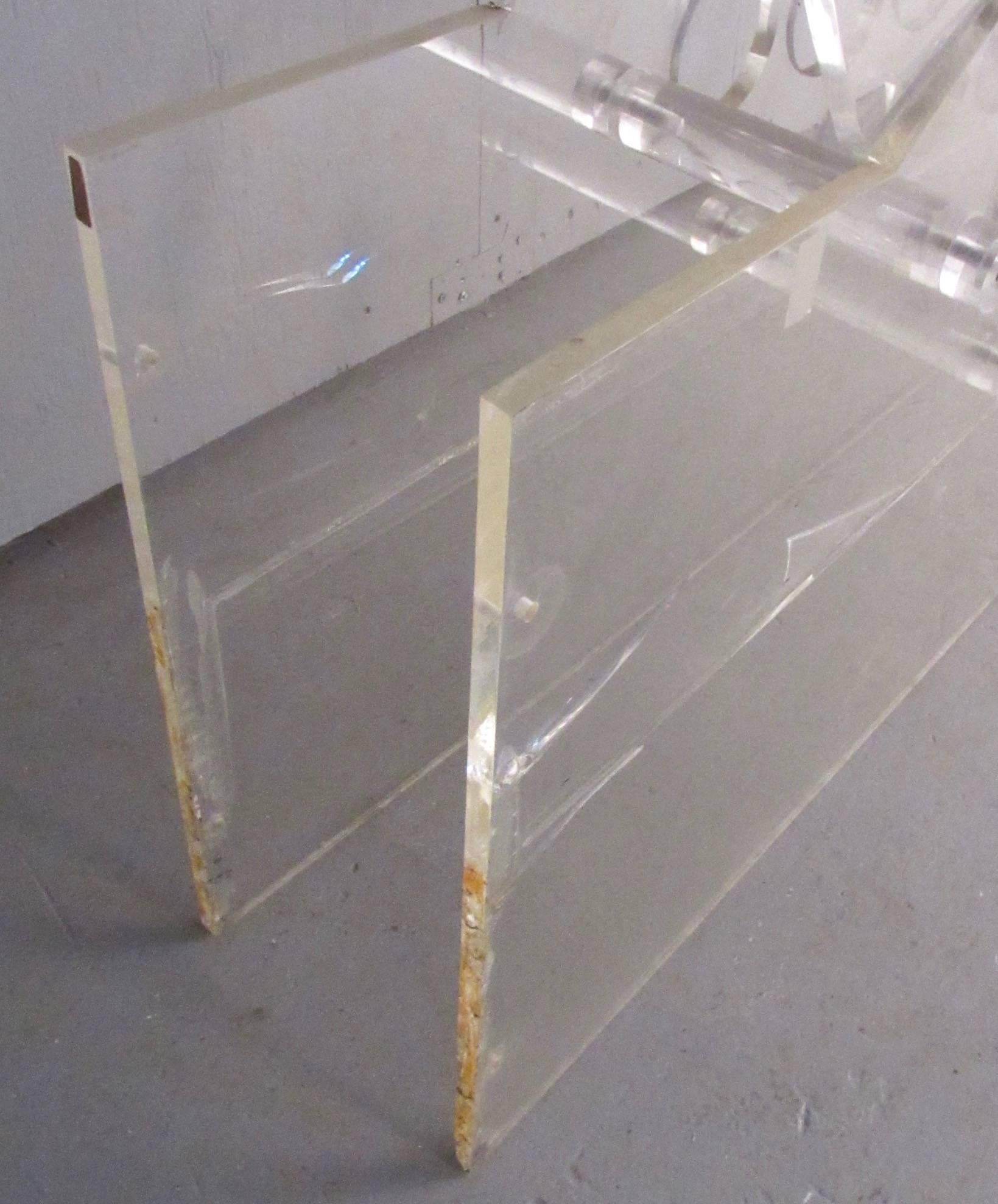 Large Modern Lucite Wine Rack For Sale 3