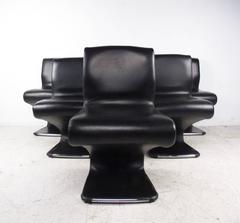Set of 6 Vintage Z Chairs by Gastone Rinaldi for RIMA