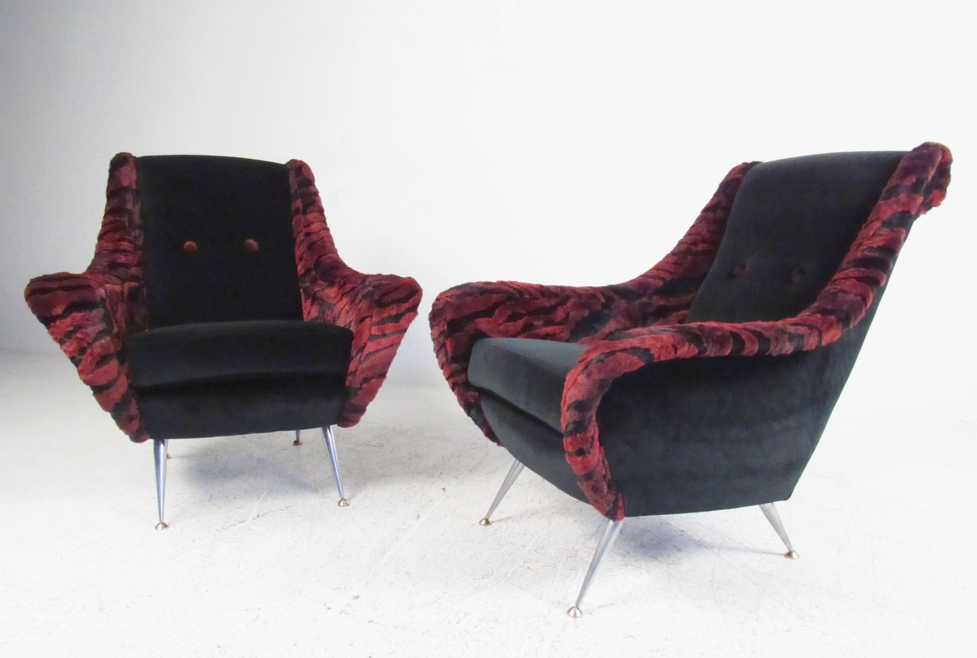 Modern Gio Ponti Style Lounge Chairs For Sale