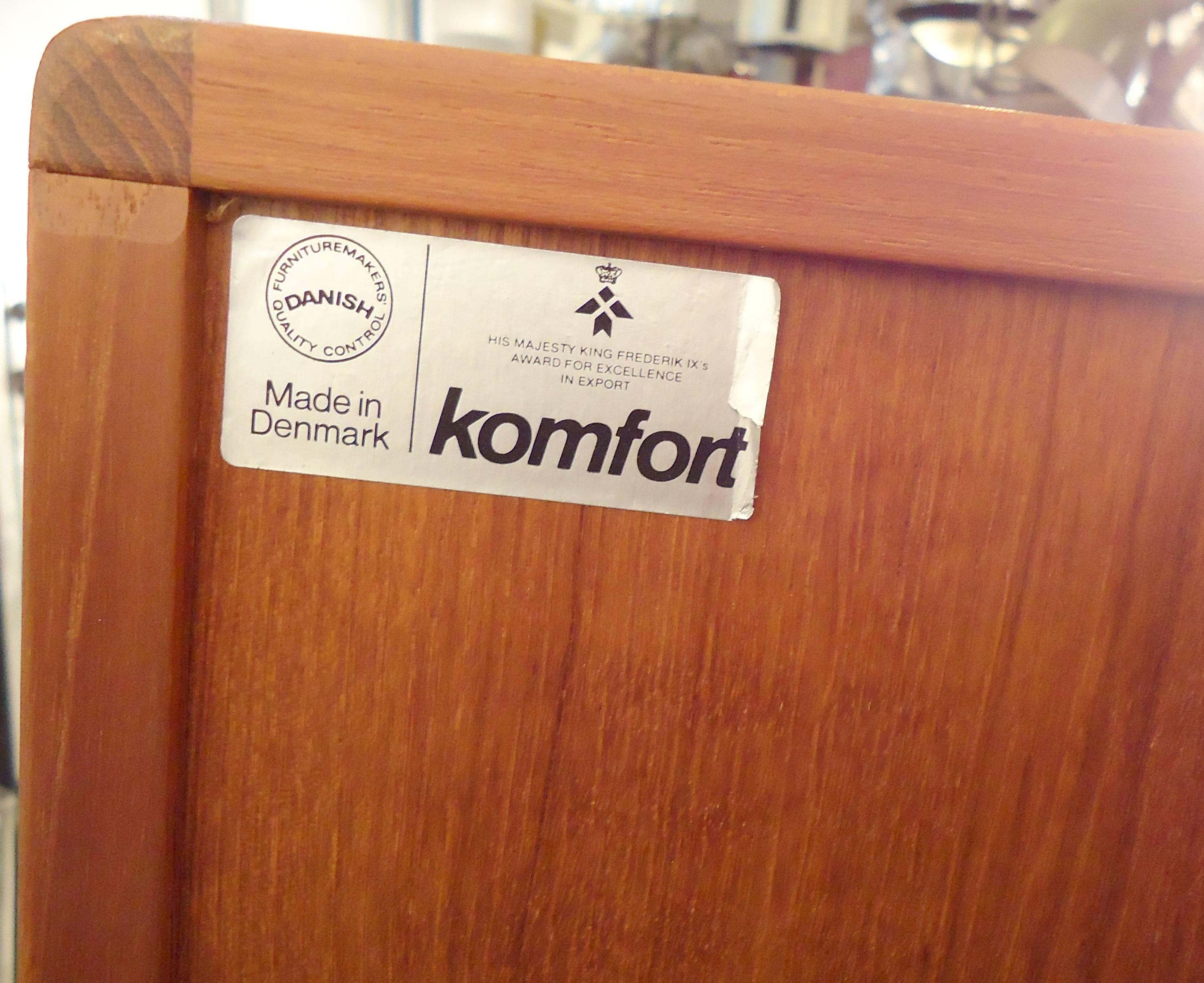 Mid-20th Century Tall Mid-Century Modern Wardrobe by Komfort