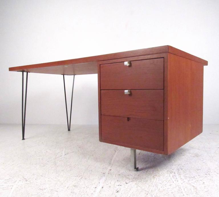 George Nelson For Herman Miller Executive Desk With Hairpin Legs