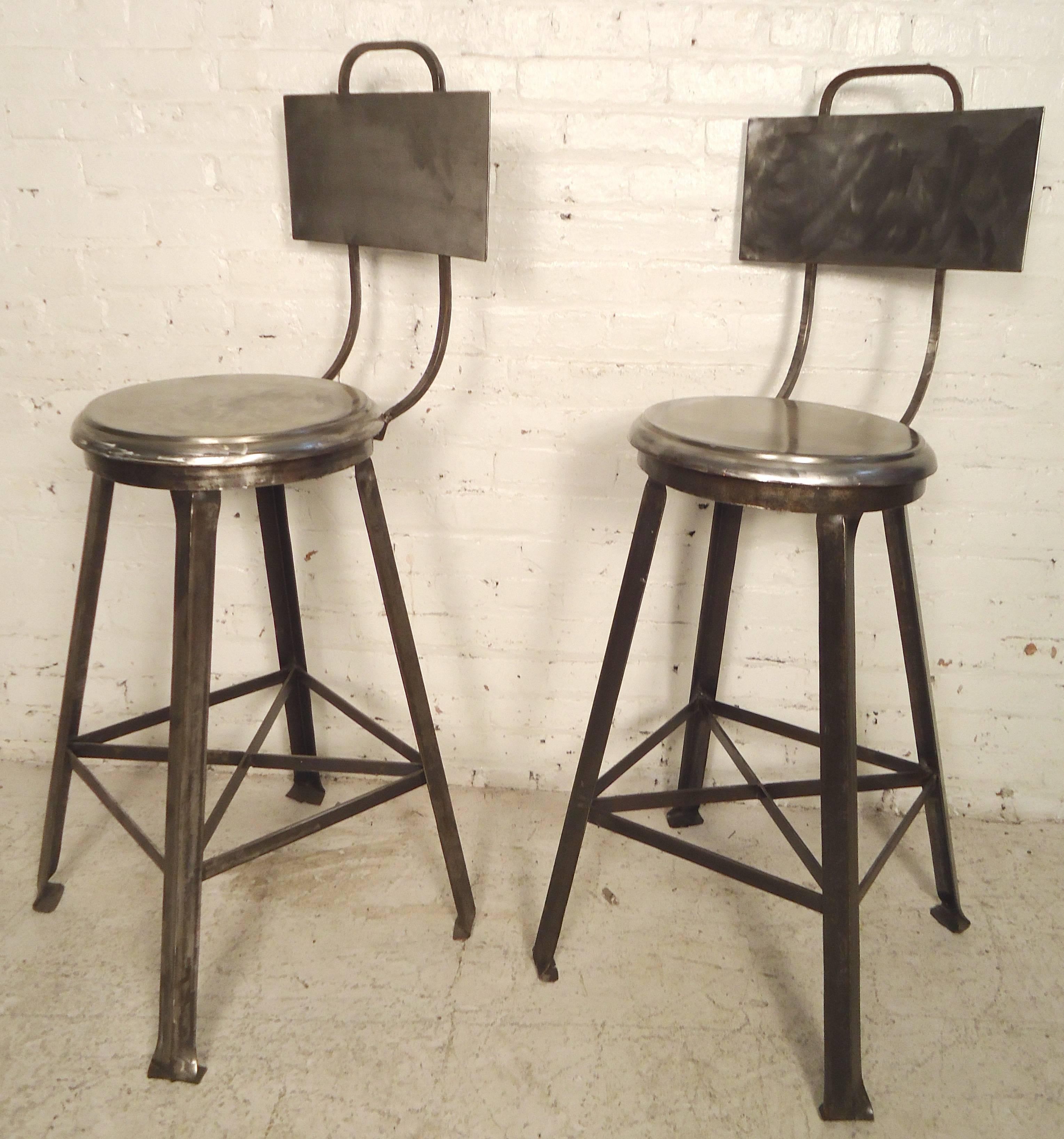 Heavy Industrial Style Bar Stools For Sale at 1stDibs industrial