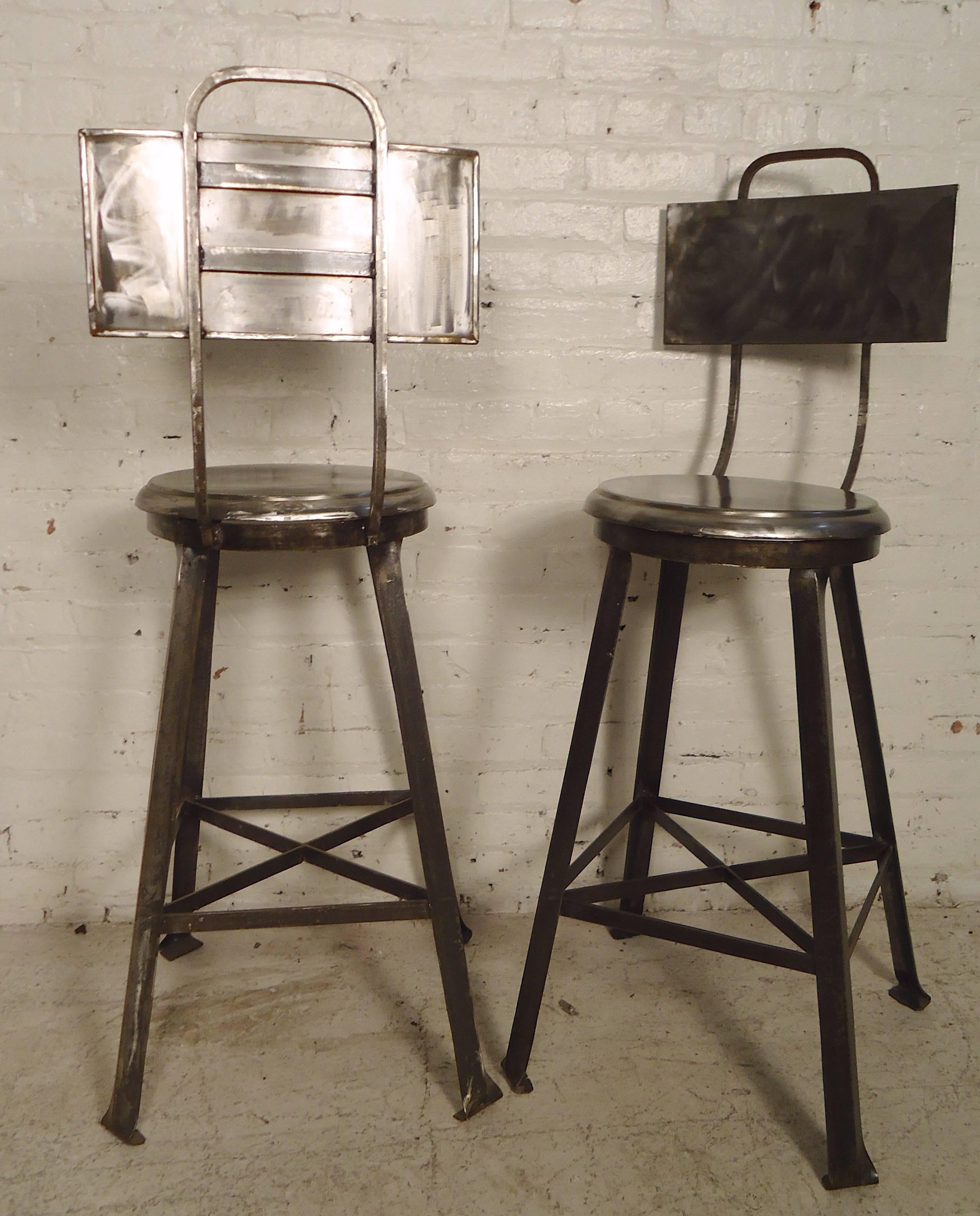 Heavy Industrial Style Bar Stools For Sale at 1stDibs industrial