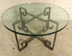 Metal and Glass Coffee Table