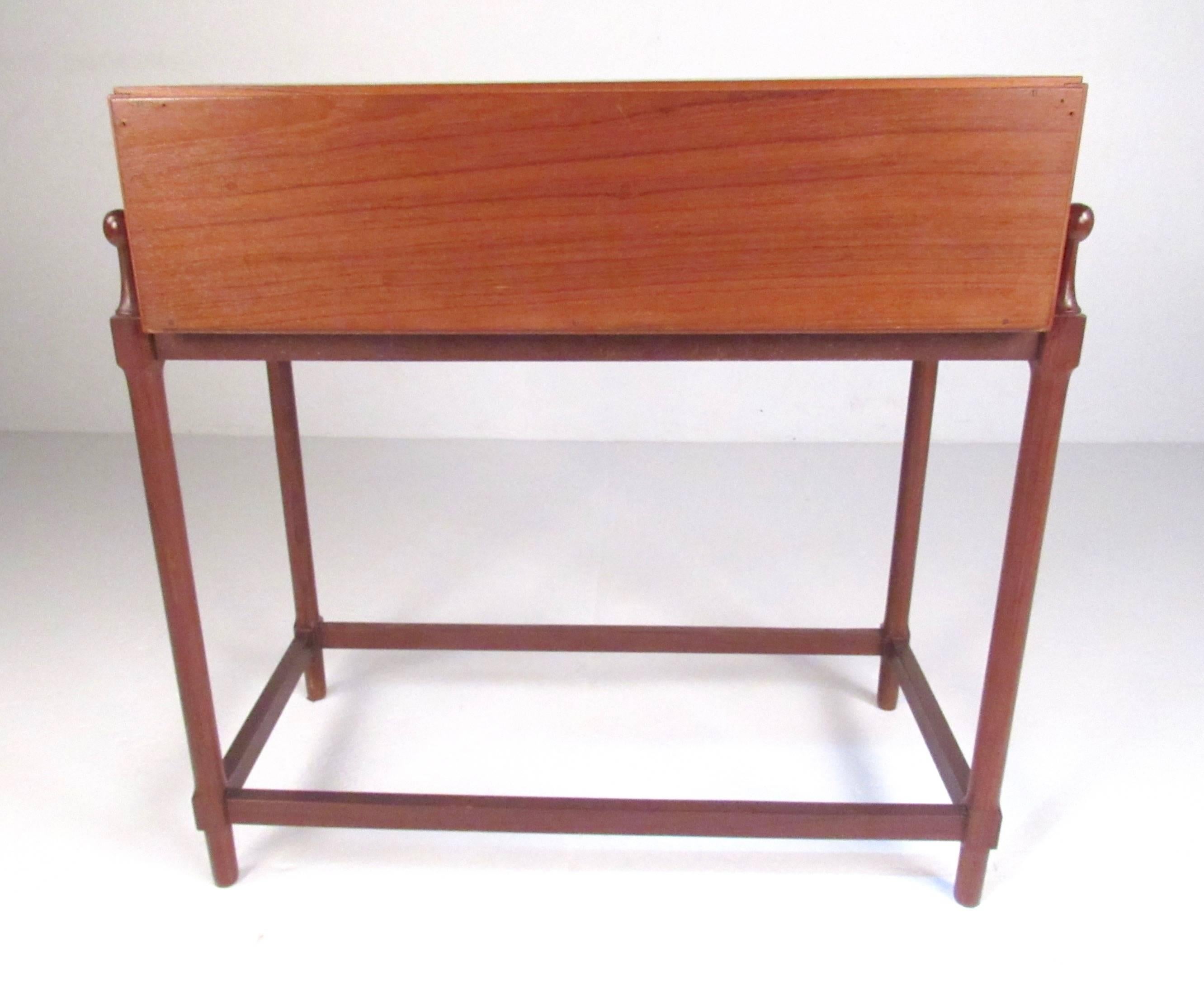 Italian Teak Roll Top Desk by Proserpio Fratelli