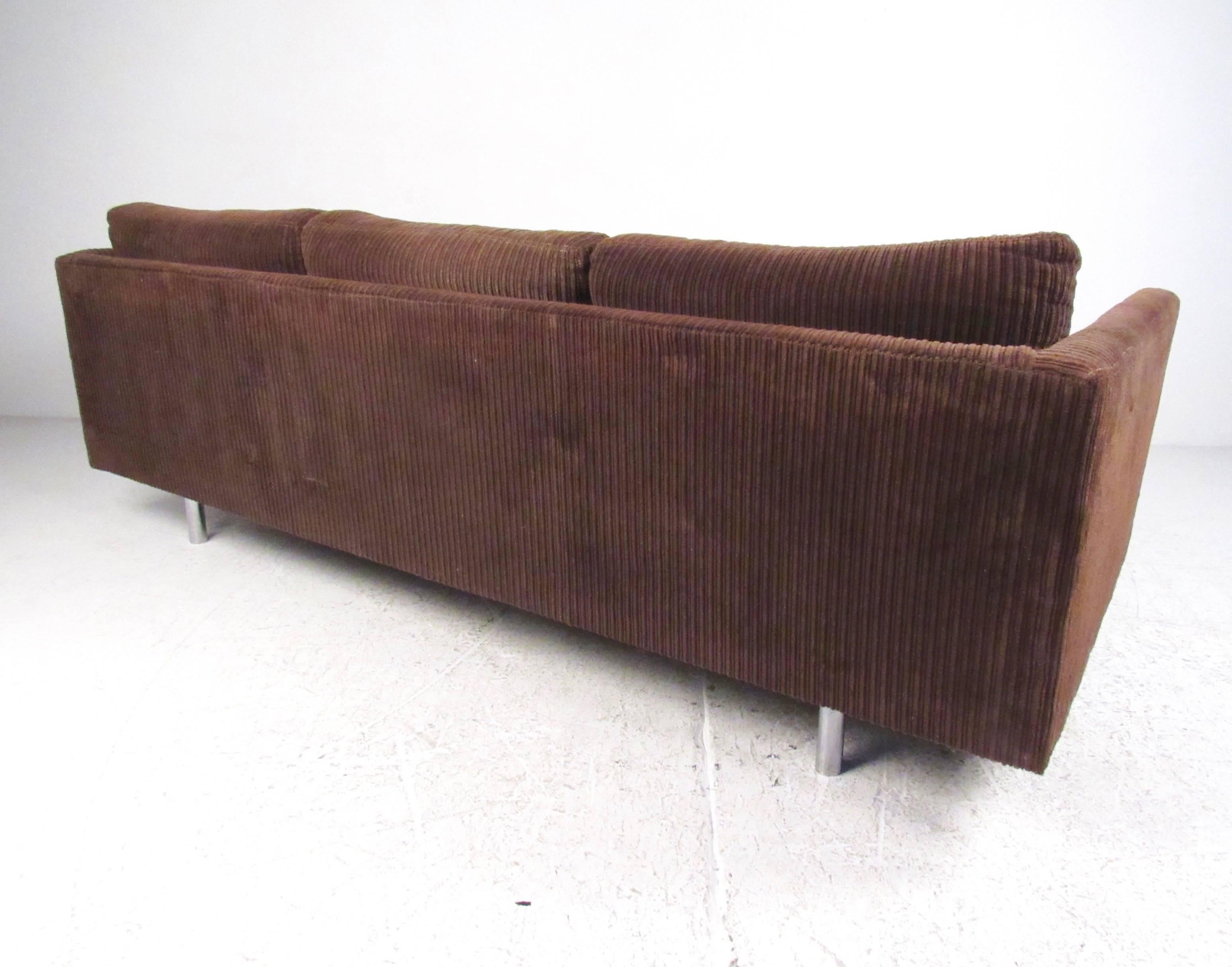 chrome frame sofa