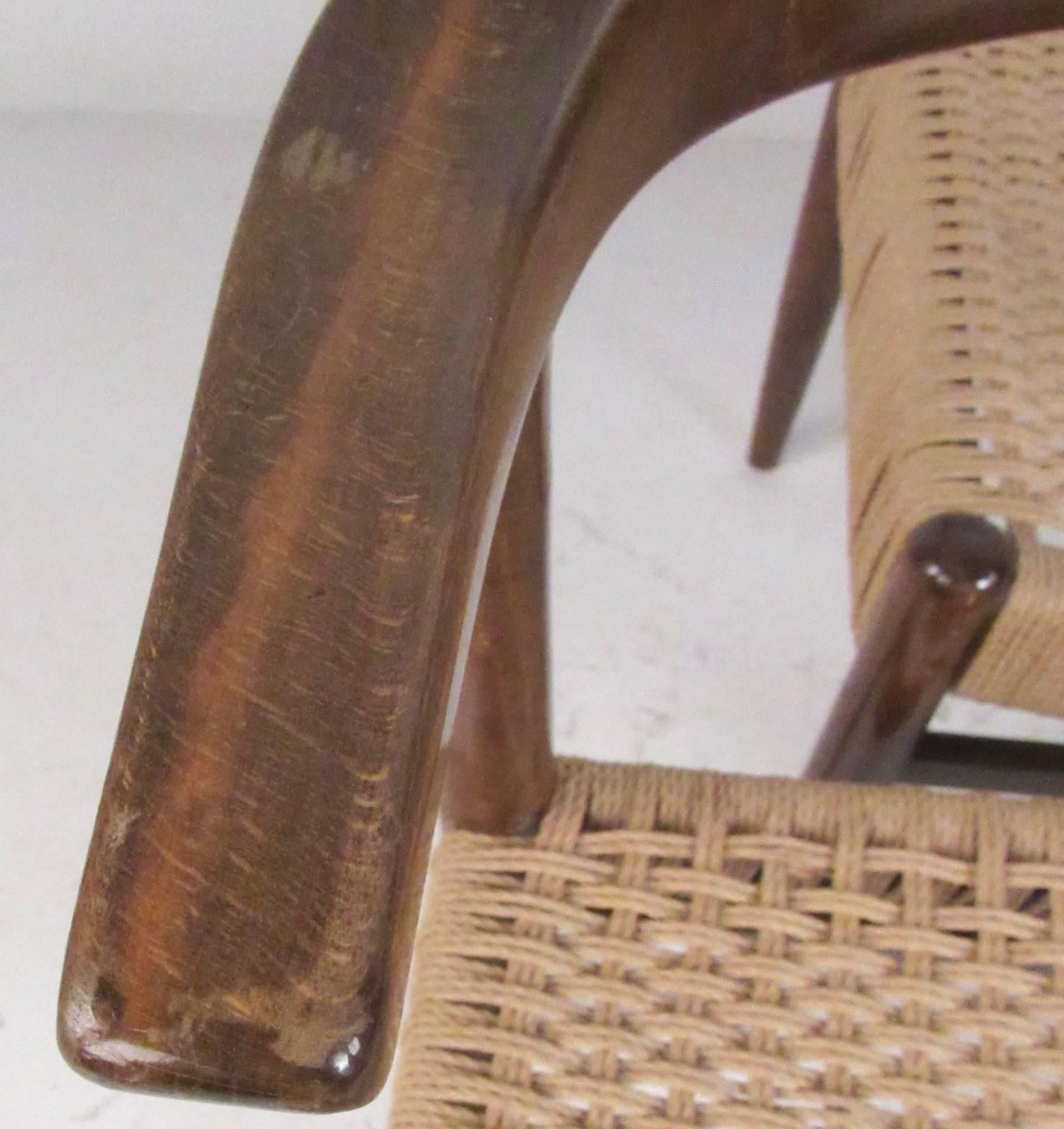 Vintage Horn Back Dining Chairs after Hans Wegner 1
