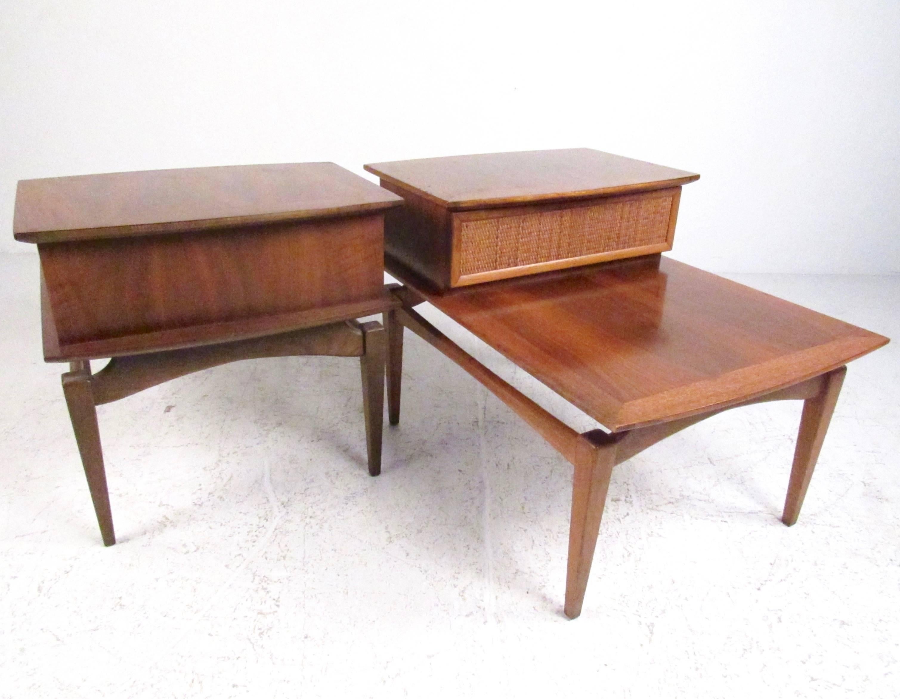 two tiered end table