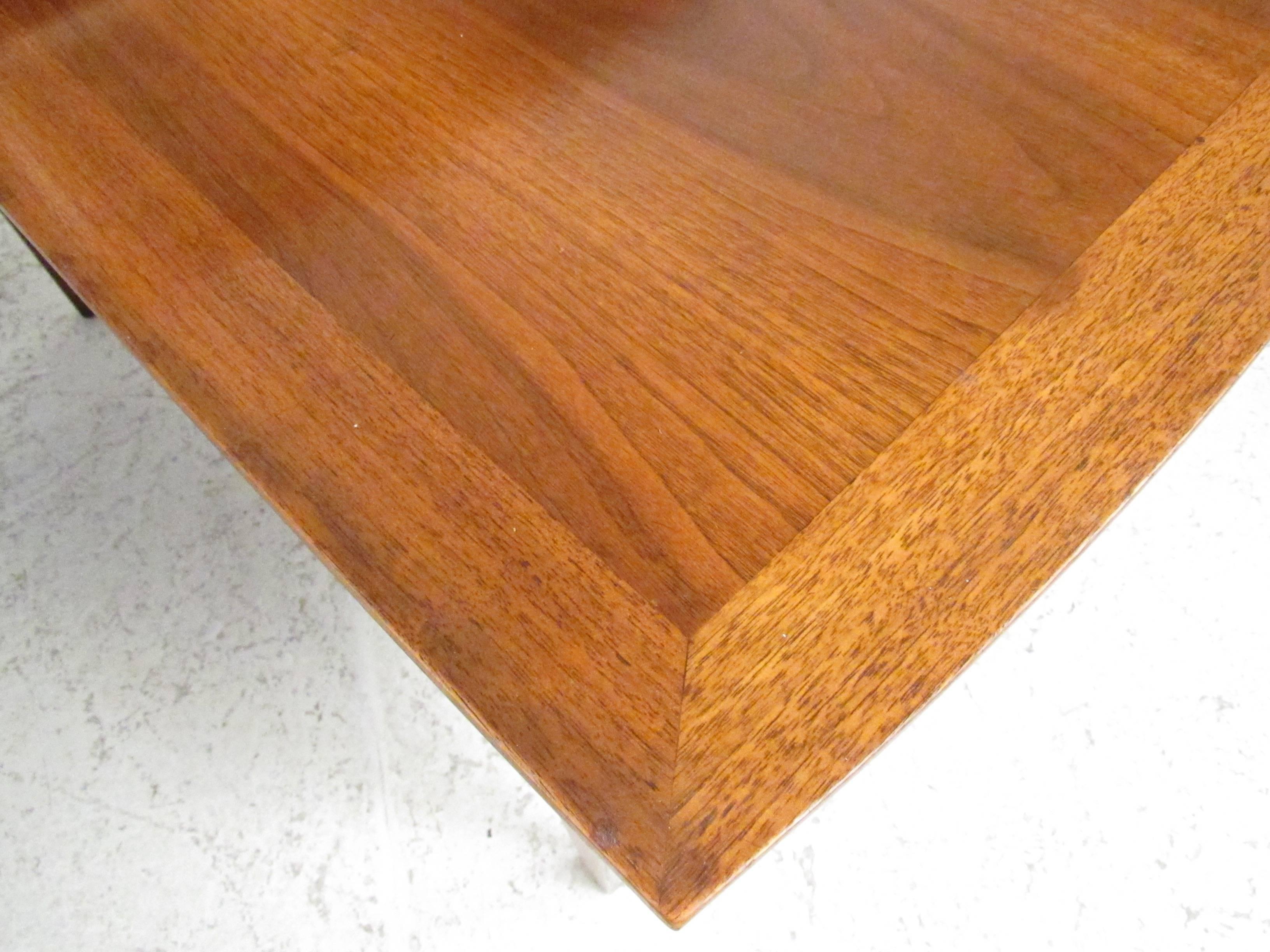 American Pair of Two-Tier Floating Top End Tables by Lane Furniture