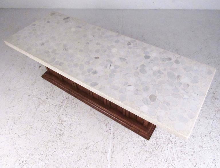 Vintage Modern Terrazzo Top Coffee Table For Sale at 1stDibs