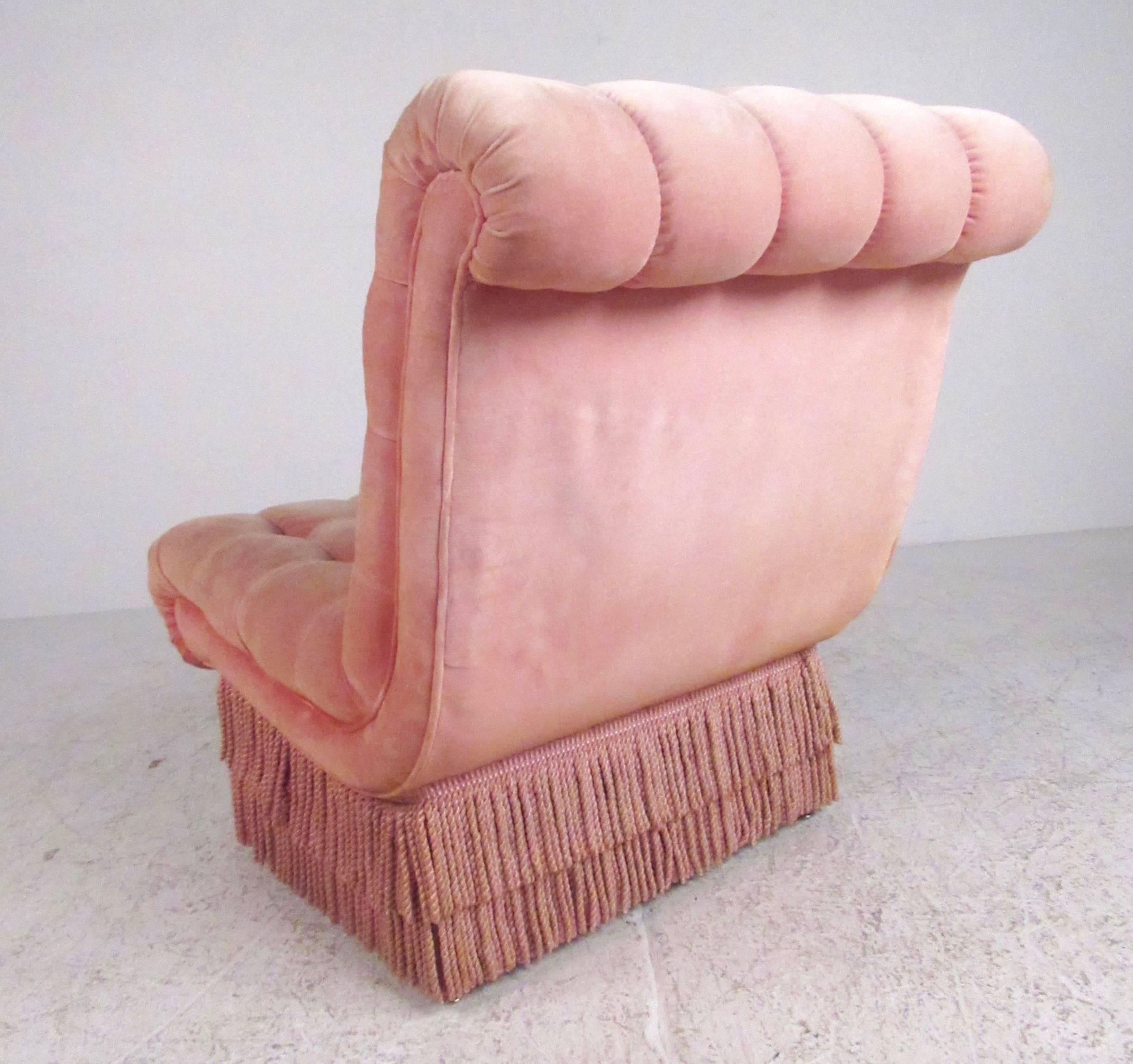 Pair of Vintage Boudoir Slipper Chairs (20. Jahrhundert)