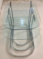 Design Institute of America 'Dia' Chrome and Glass Tables