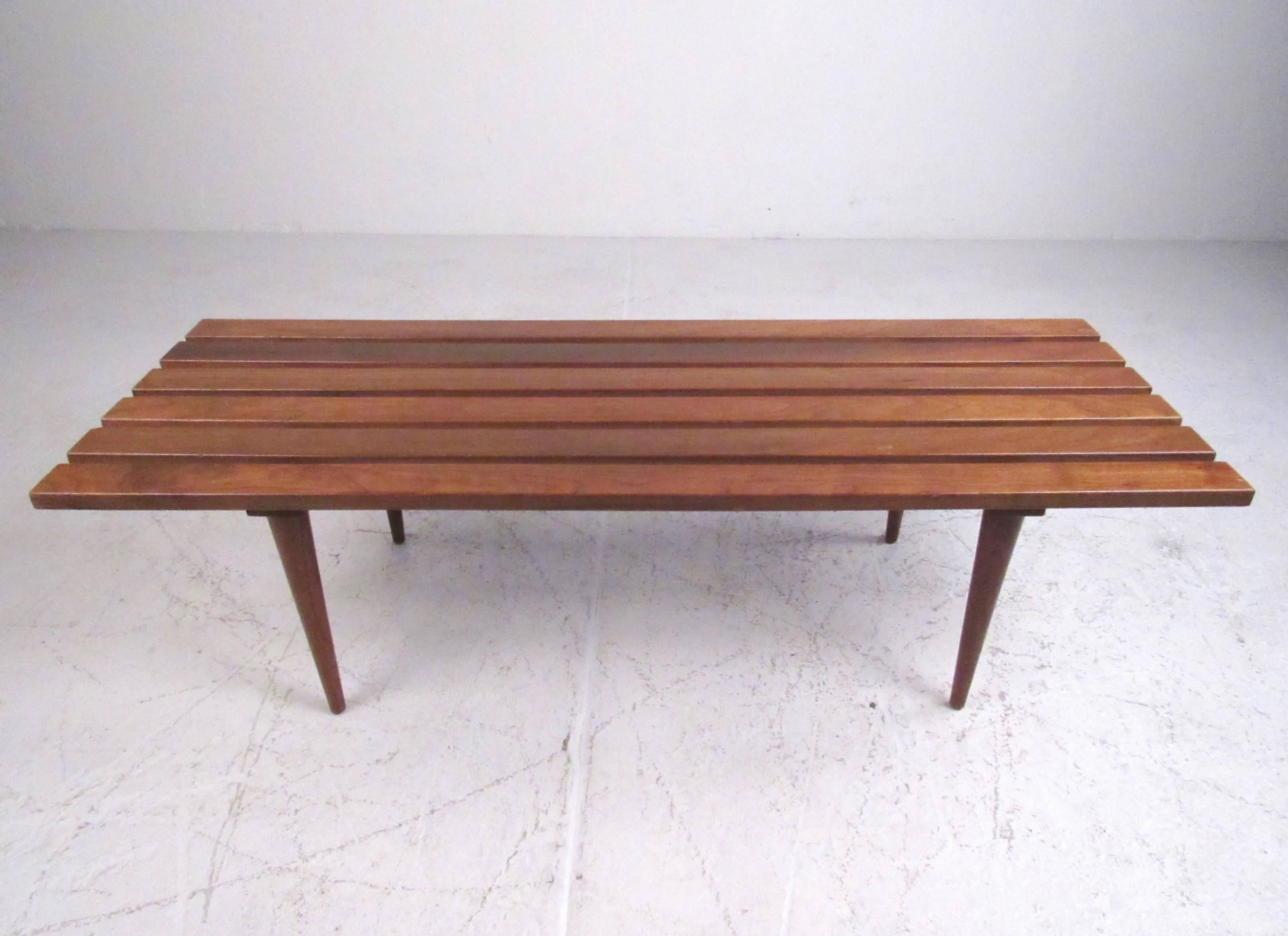 slatted bench coffee table