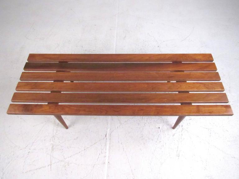 Vintage Modern Slat Bench Coffee Table For Sale At 1stdibs