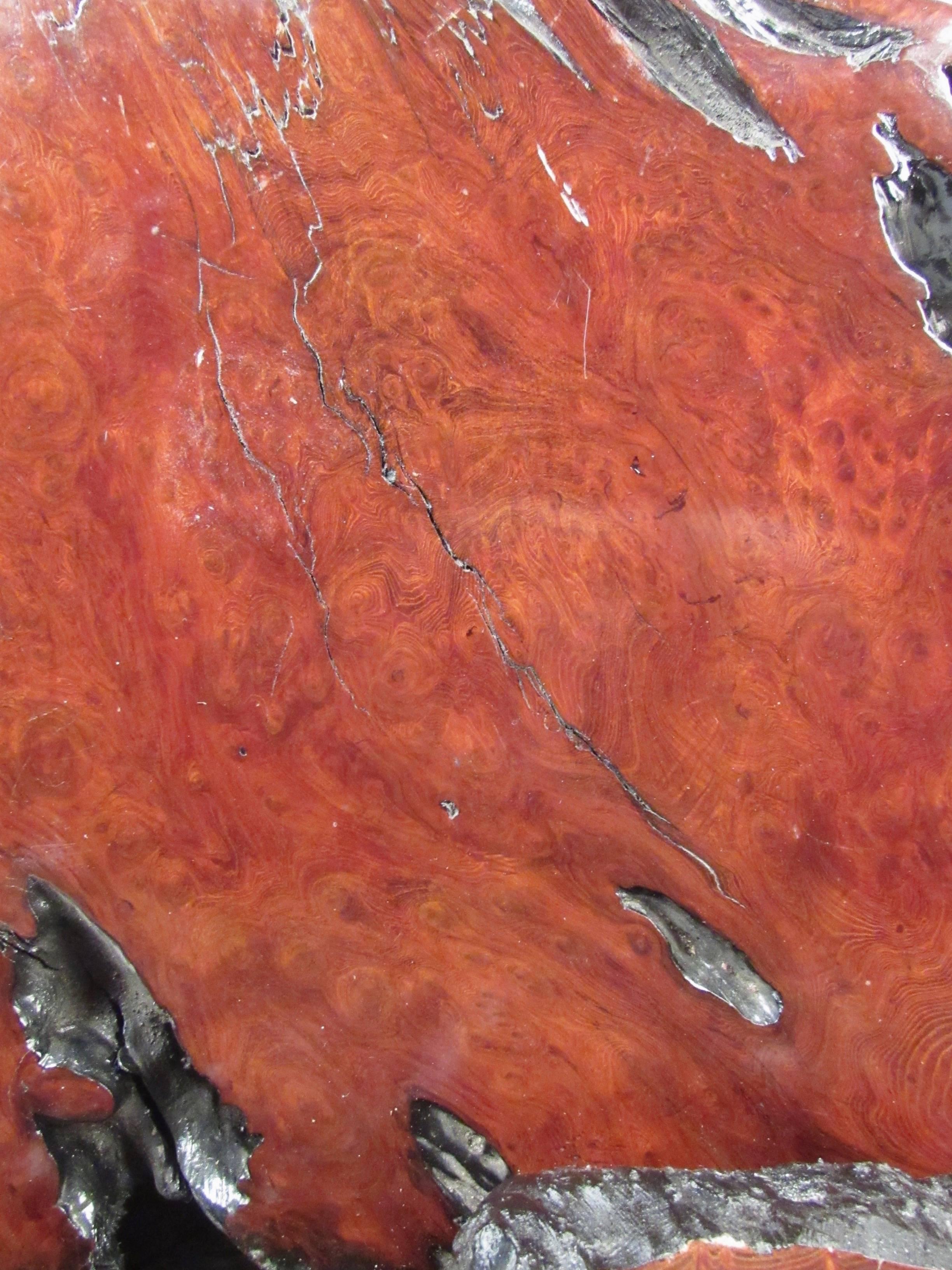Table basse rustique en dalles d'arbre en vente 2