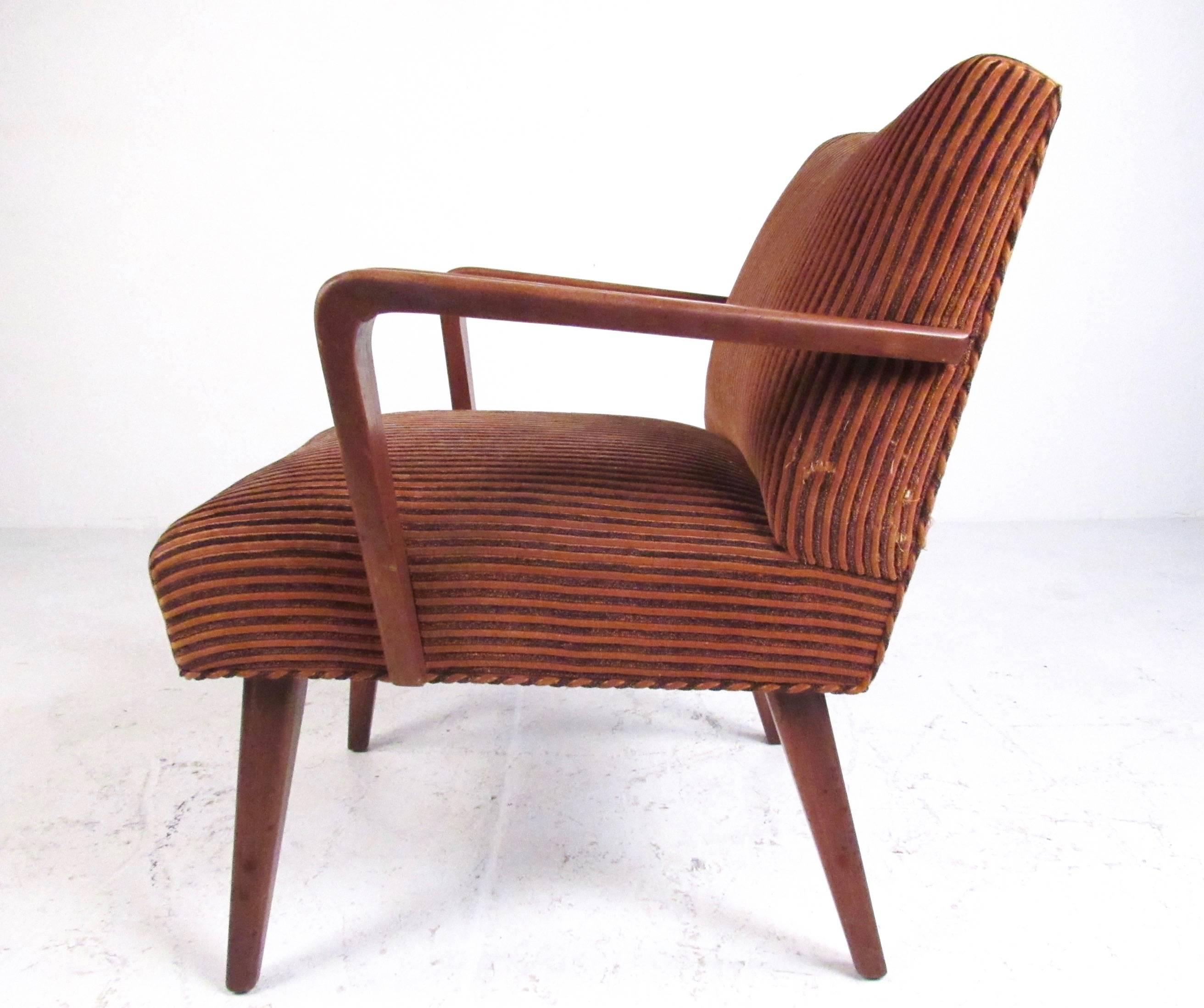Mid-Century Modern Petite Vintage Modern Armchair
