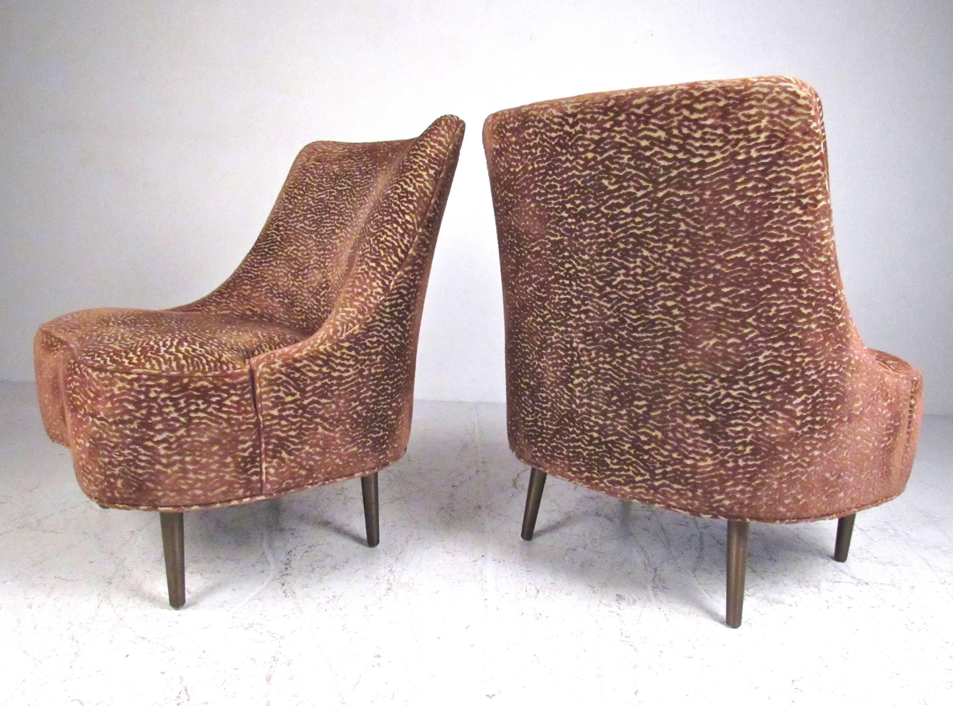 Paar Dunbar-Sessel ohne Armlehne im Vintage-Stil von Edward Wormley (amerikanisch)