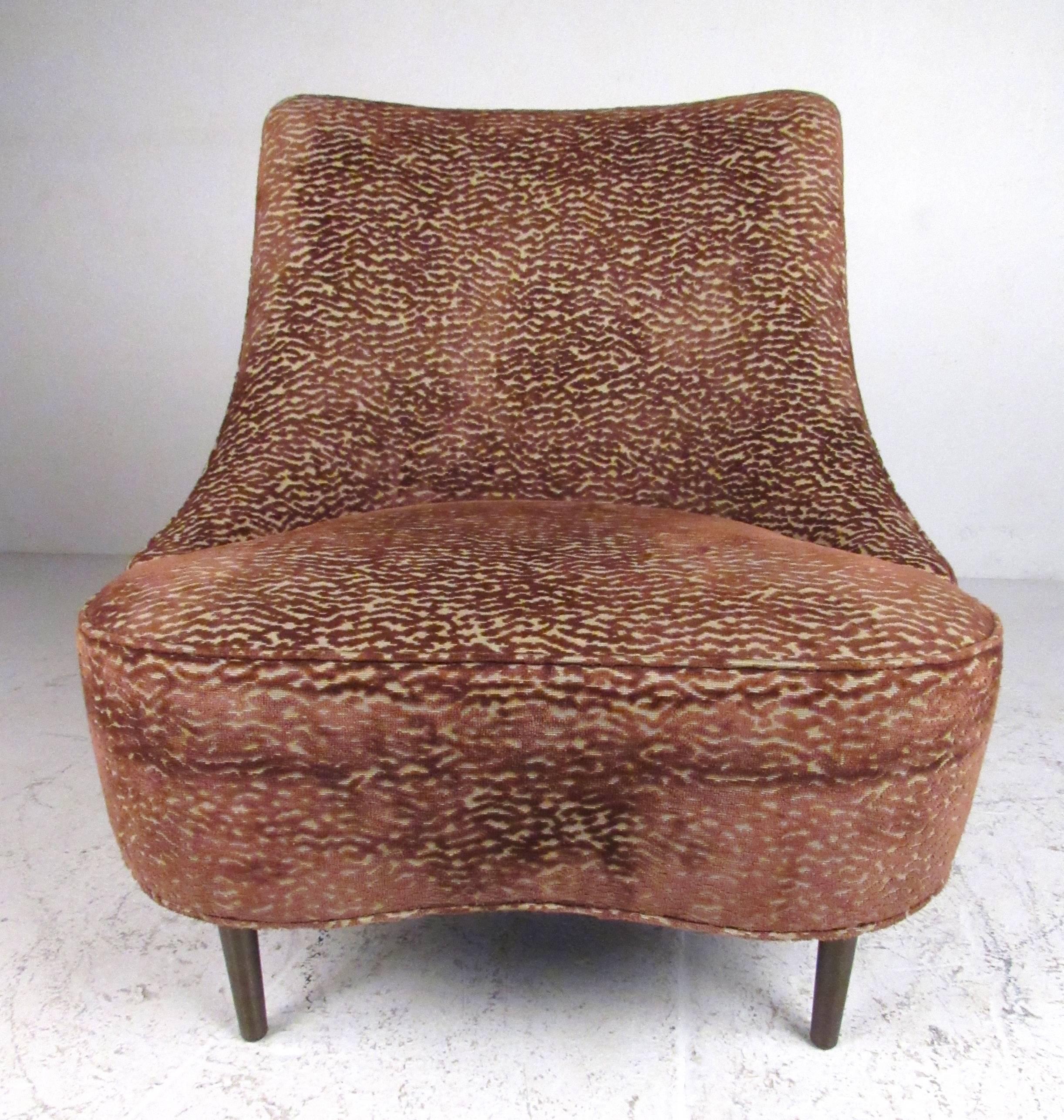 Mid-Century Modern Pair of Vintage Dunbar Slipper Chairs by Edward Wormley