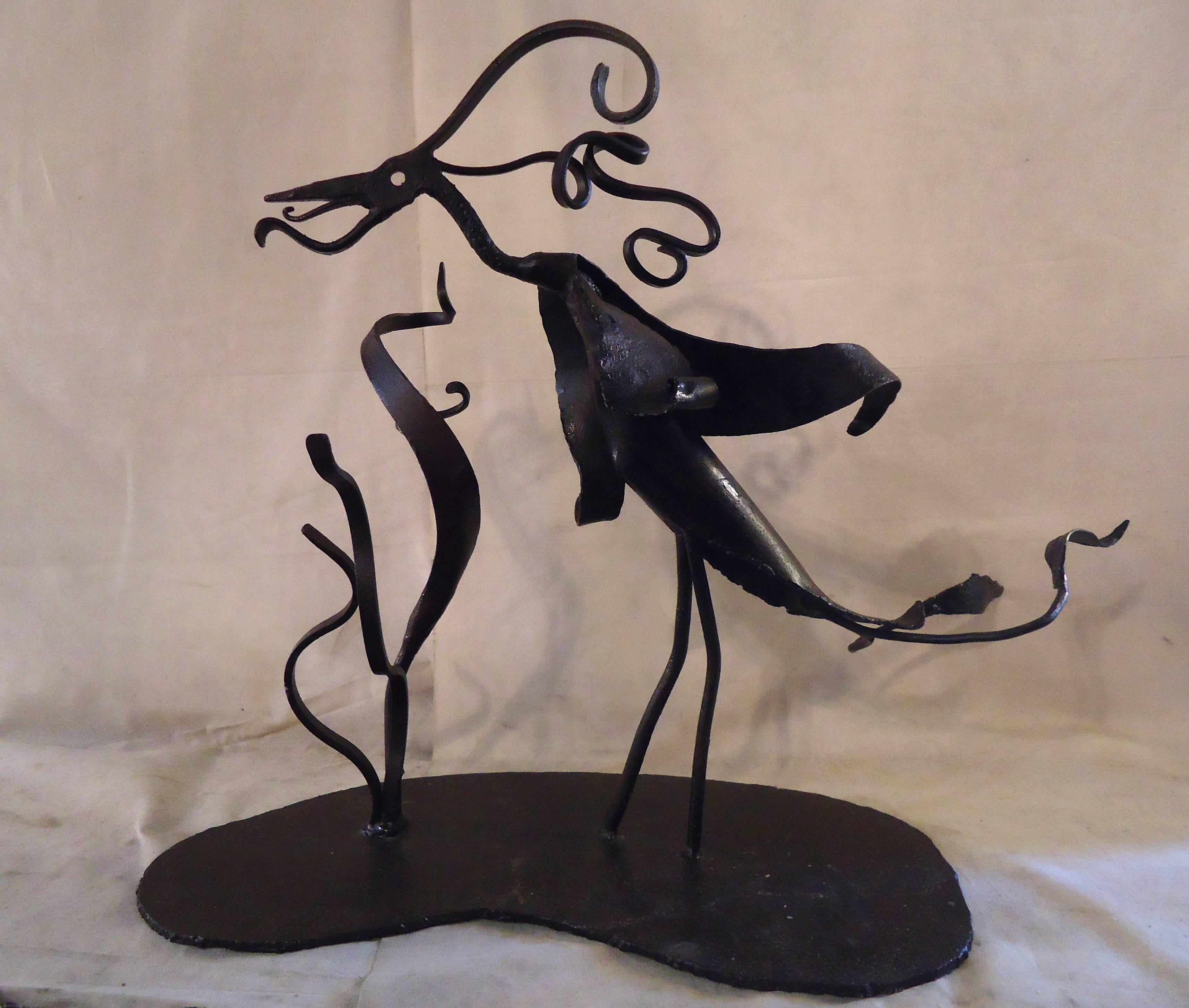This vintage modern abstract iron sculpture is very odd and would make a great addition to any home.

(Please confirm item location NY or NJ with dealer).
        