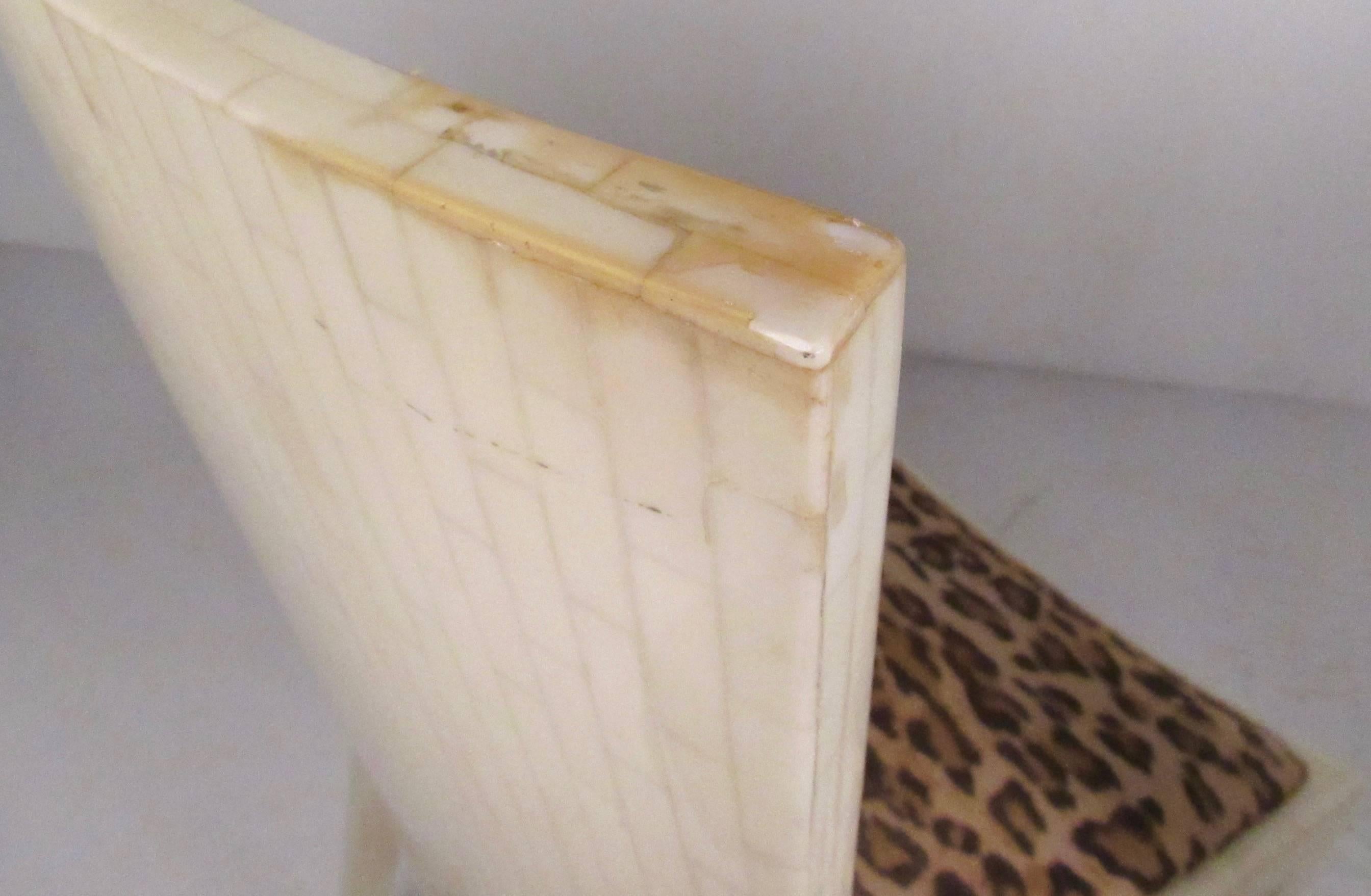 Enrique Garcel Tessellated Bone Card Table with Chairs 3