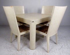 Enrique Garcel Kartentisch aus Mosaik aus Knochen mit Stühlen