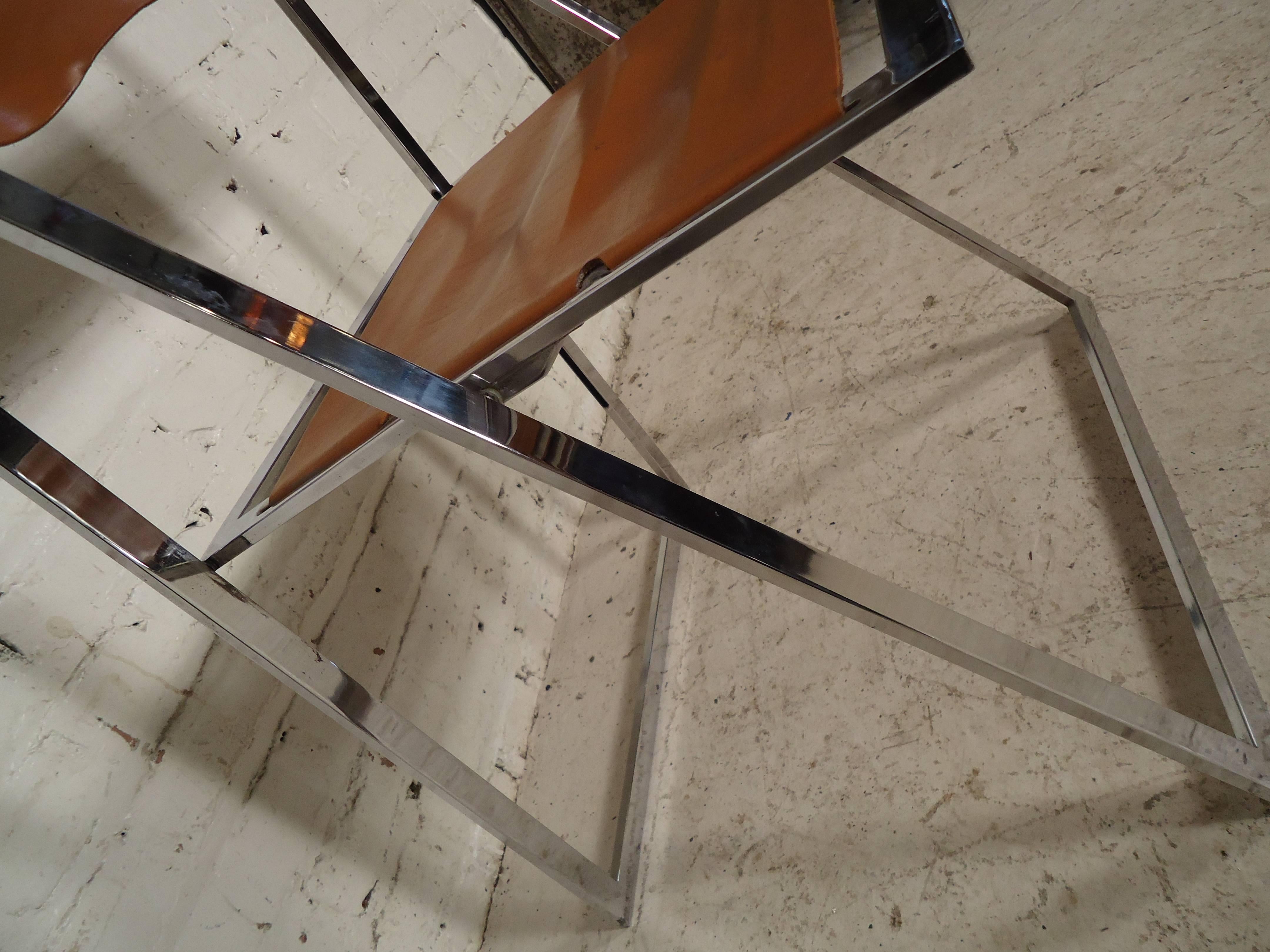 Lübke Chrome Folding Chair In Good Condition In Brooklyn, NY