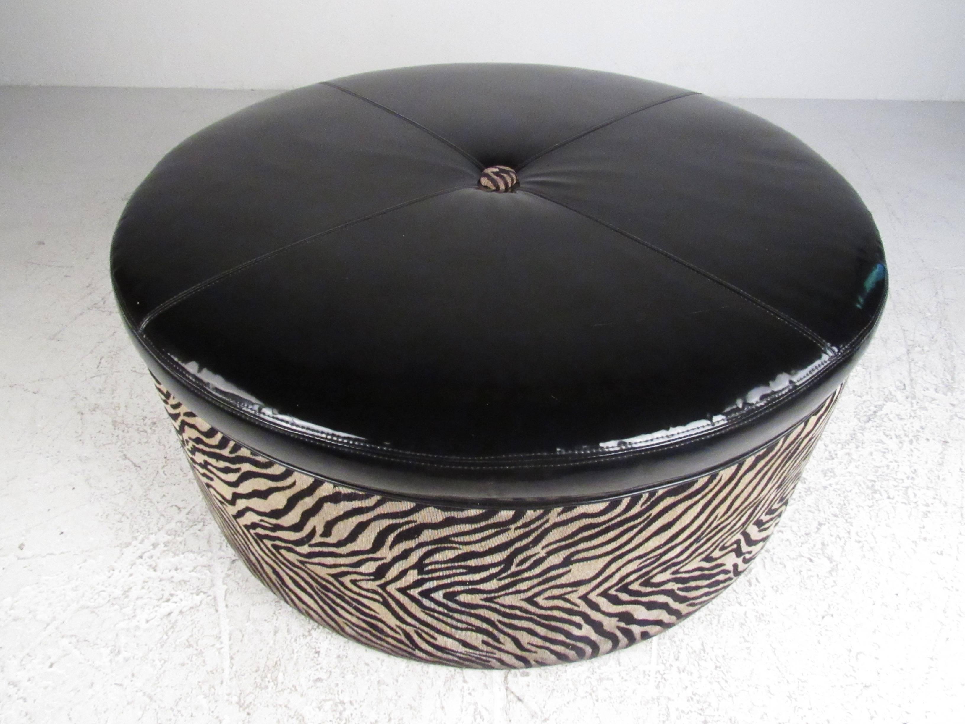 contemporary round ottomans