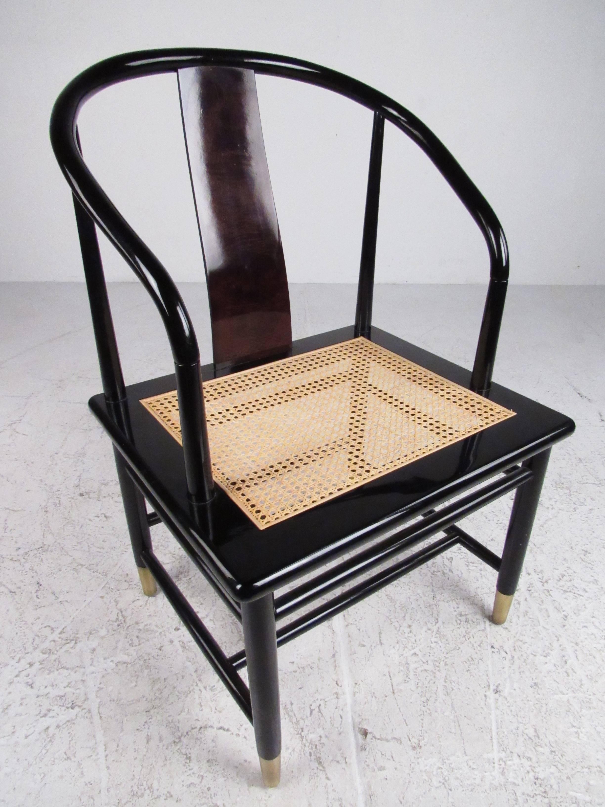 cane and lacquer chair