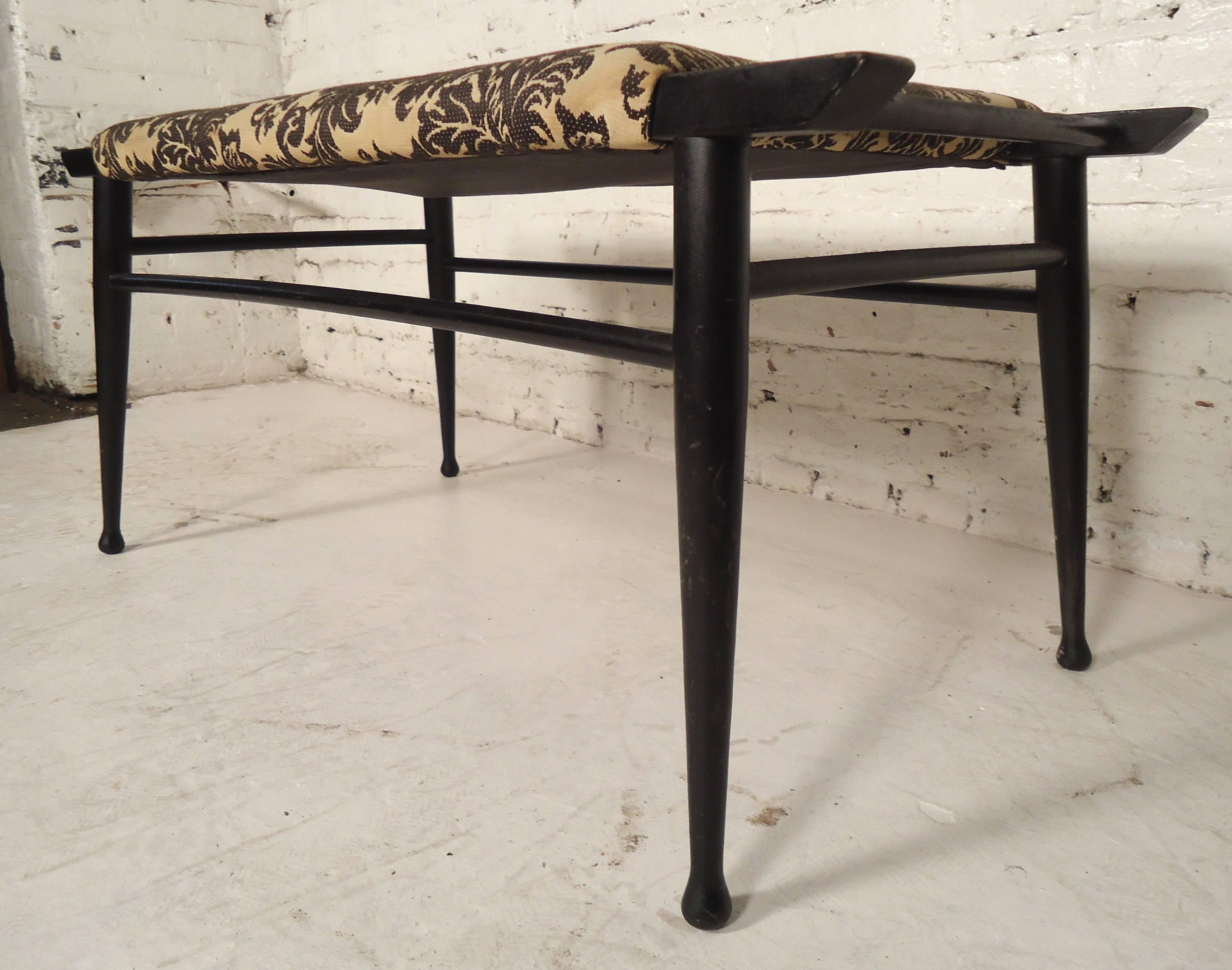 Vintage Upholstered Bench In Good Condition In Brooklyn, NY