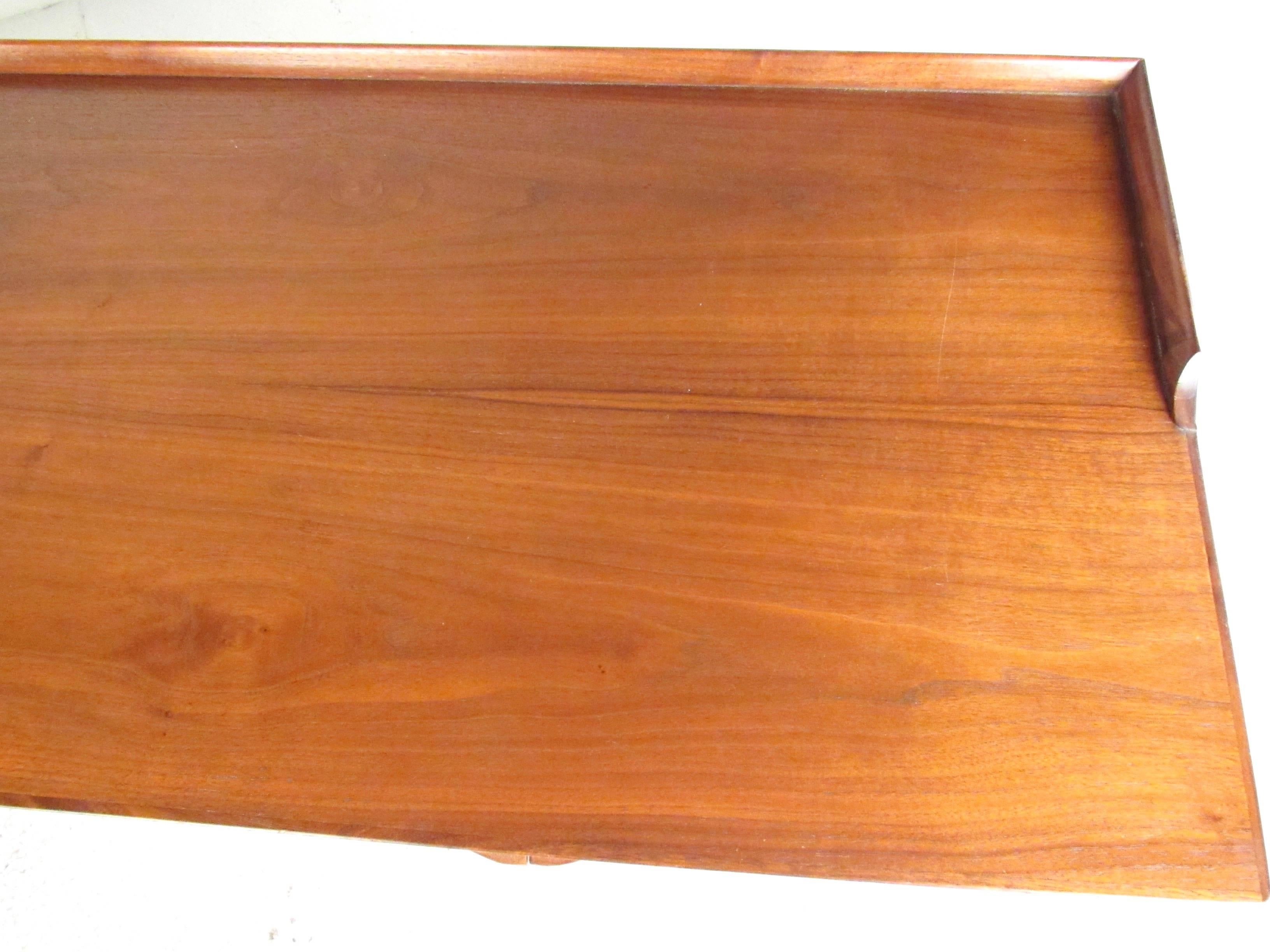 Large Vintage Modern Walnut Sideboard 1