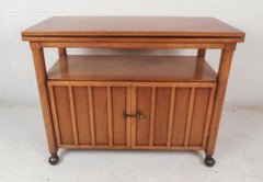 Mid-Century Modern Walnut Bar Cart