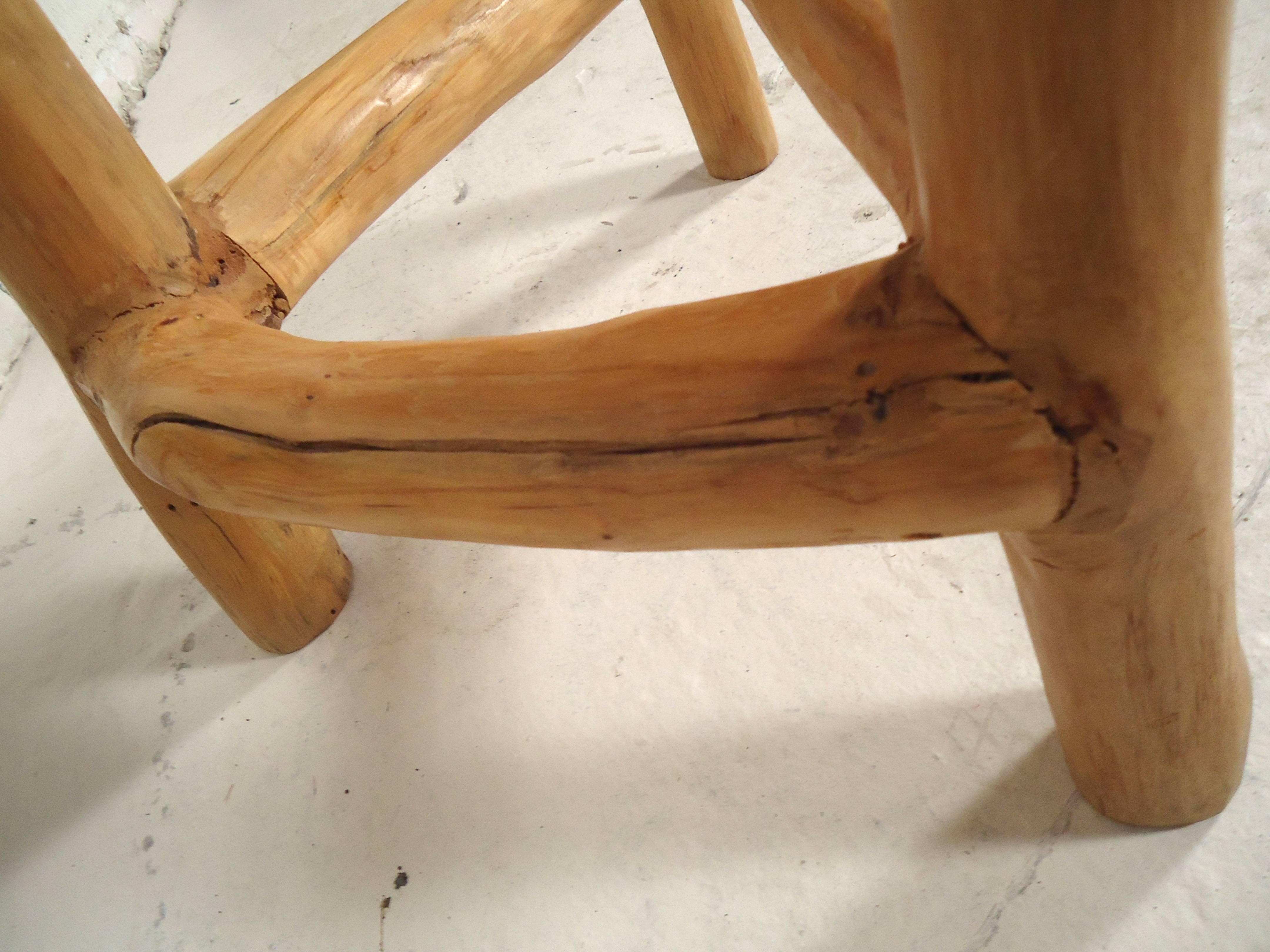 Homemade Tree Slab Table / Stool In Good Condition In Brooklyn, NY