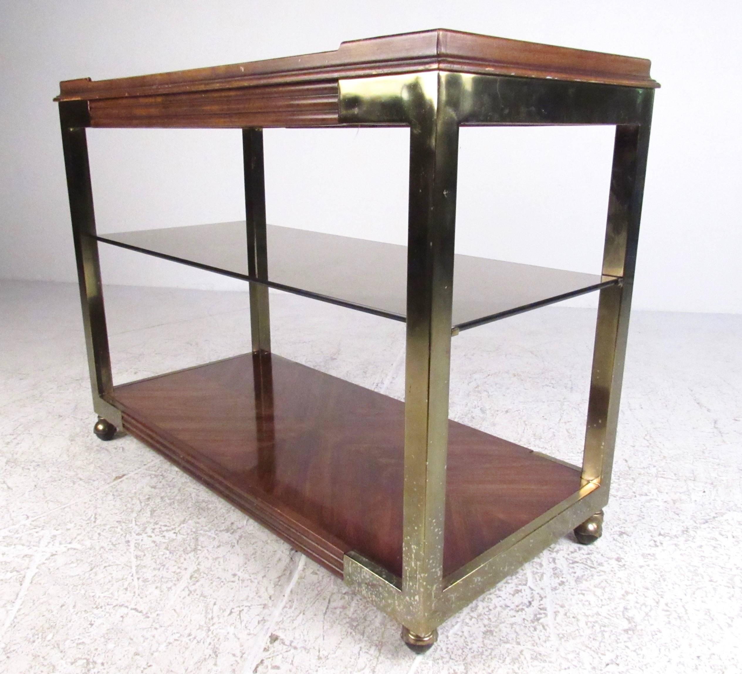 Mid-Century Modern Vintage Two-Tier Service Cart by Drexel Heritage