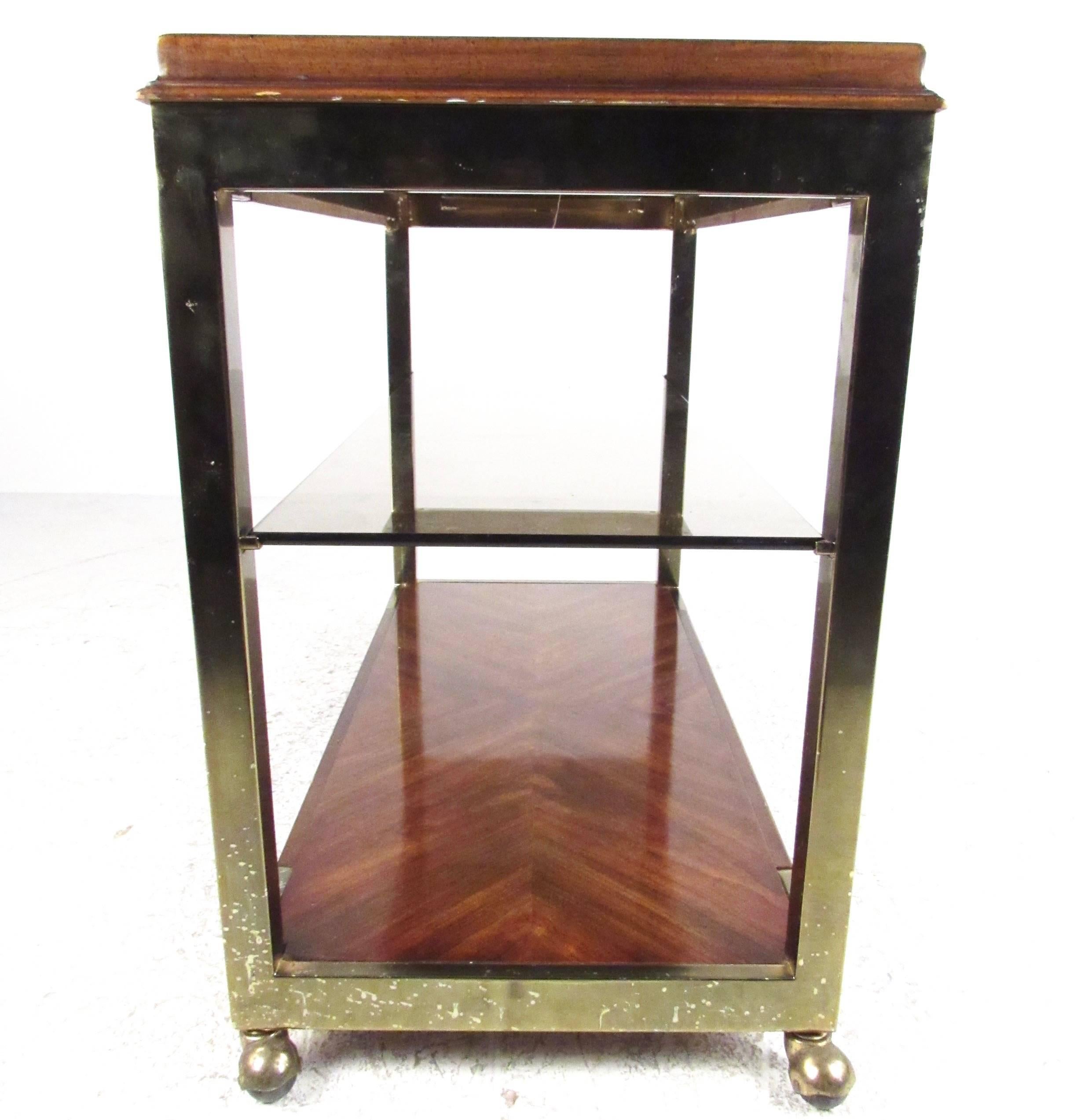American Vintage Two-Tier Service Cart by Drexel Heritage